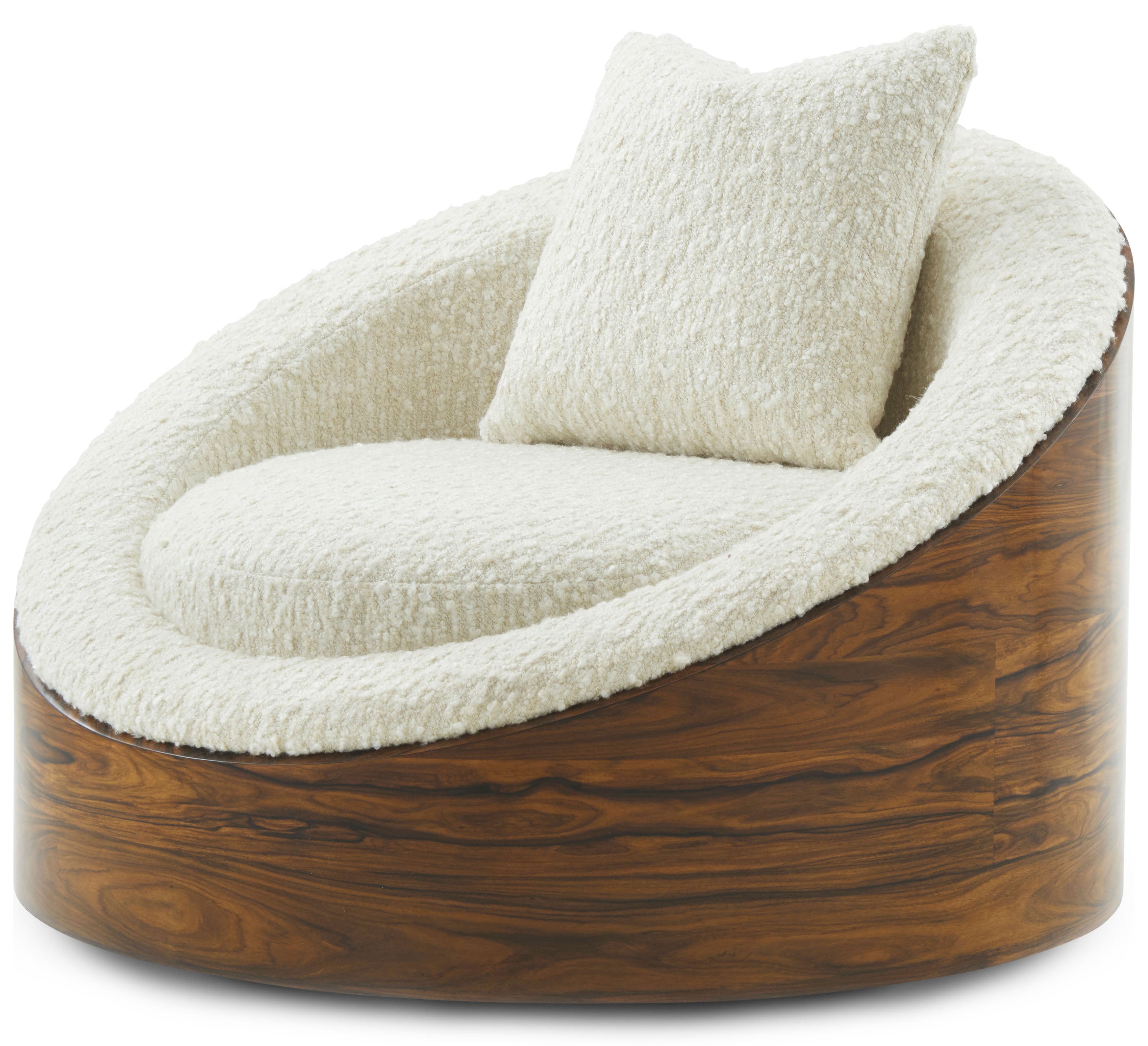 Rowan Swivel Chair in Solid Wood, Veneer - Theodore Alexander