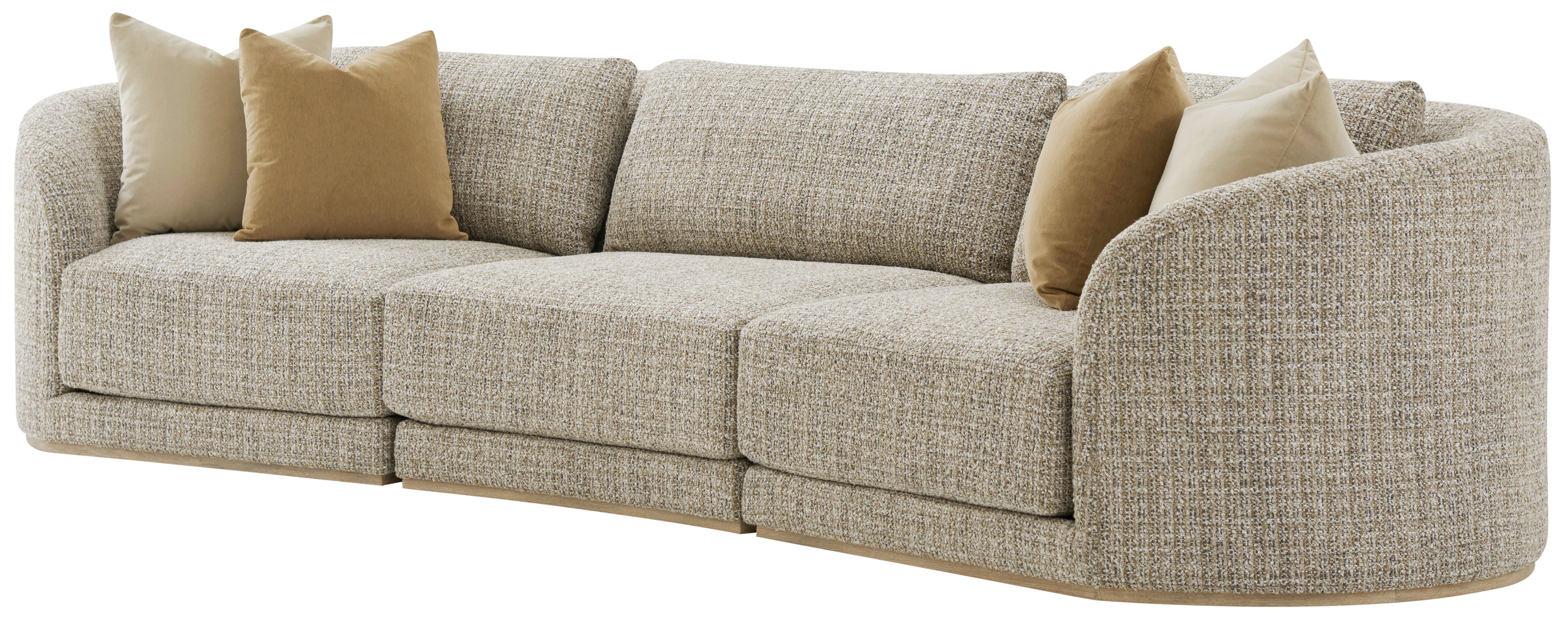 Menton Latte Armless Wedge Chair in Solid Wood, Veneer - Theodore Alexander