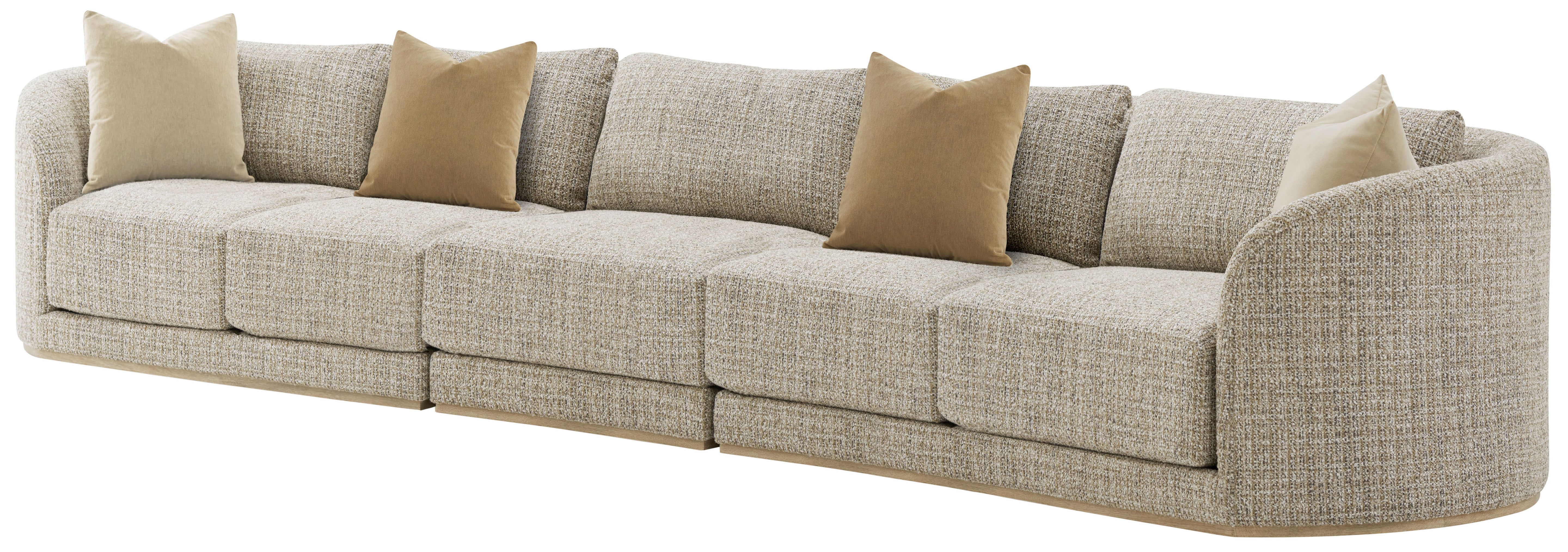 Menton Latte LAF Sofa in Solid Wood - Theodore Alexander