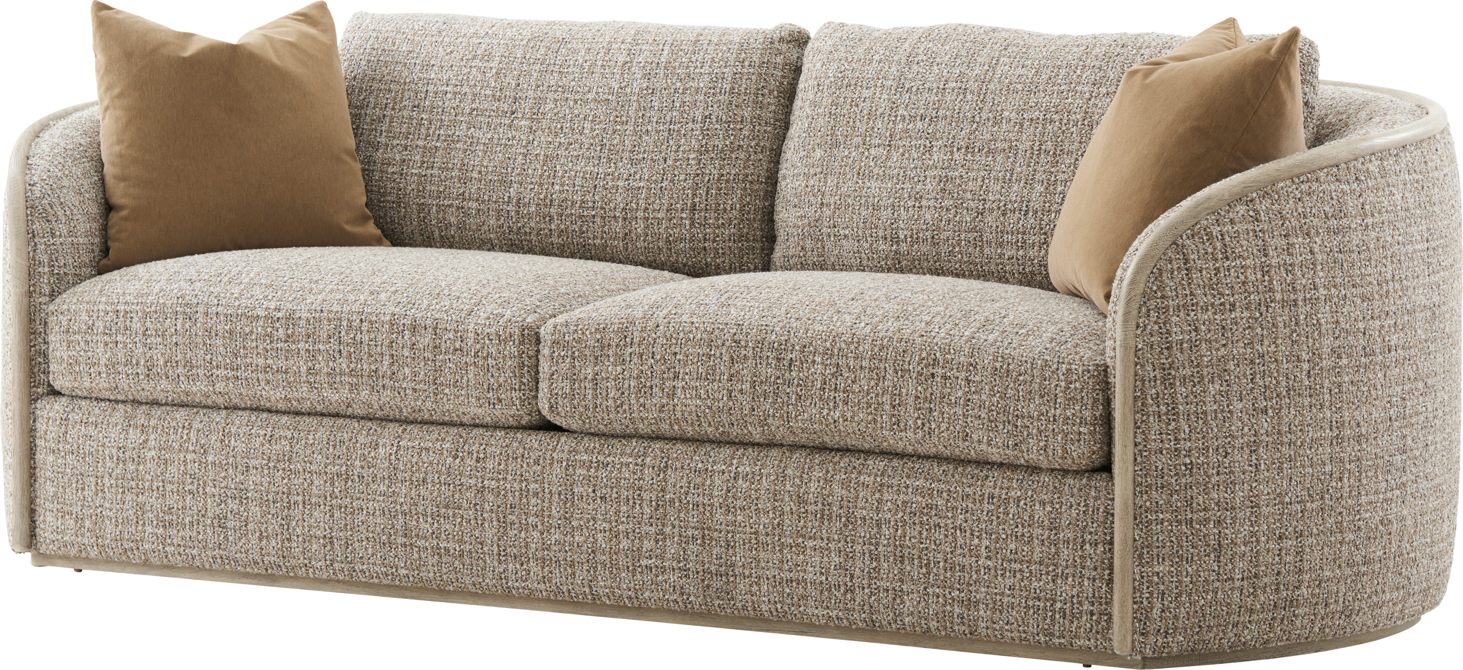 Toulon Latte Sofa in Wood, Veneer - Theodore Alexander