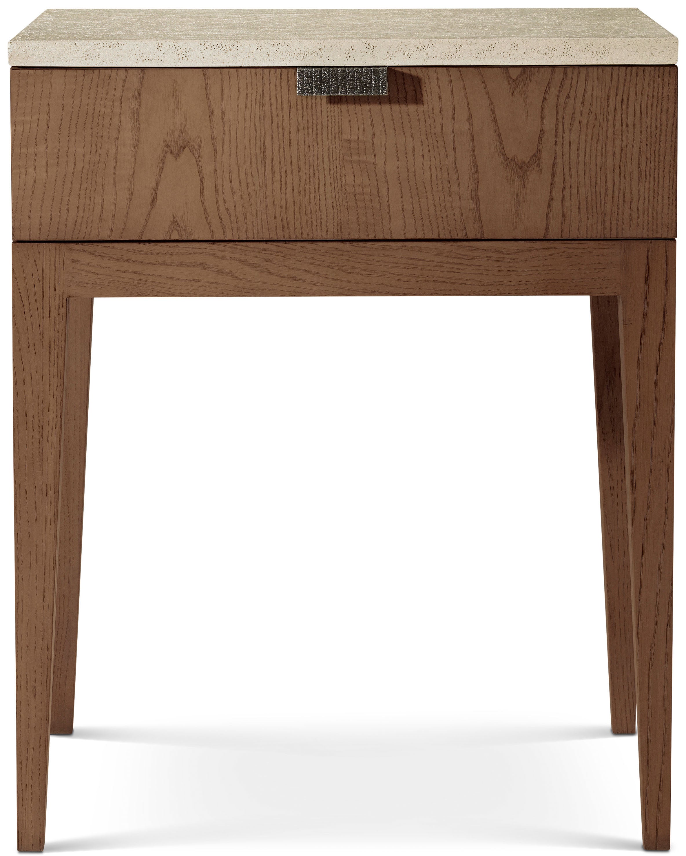 Catalina Single Drawer Nightstand in PCF1177.1J2G_Earth_FCF211_Mineral / Wood, Aluminium, Composite - Theodore Alexander