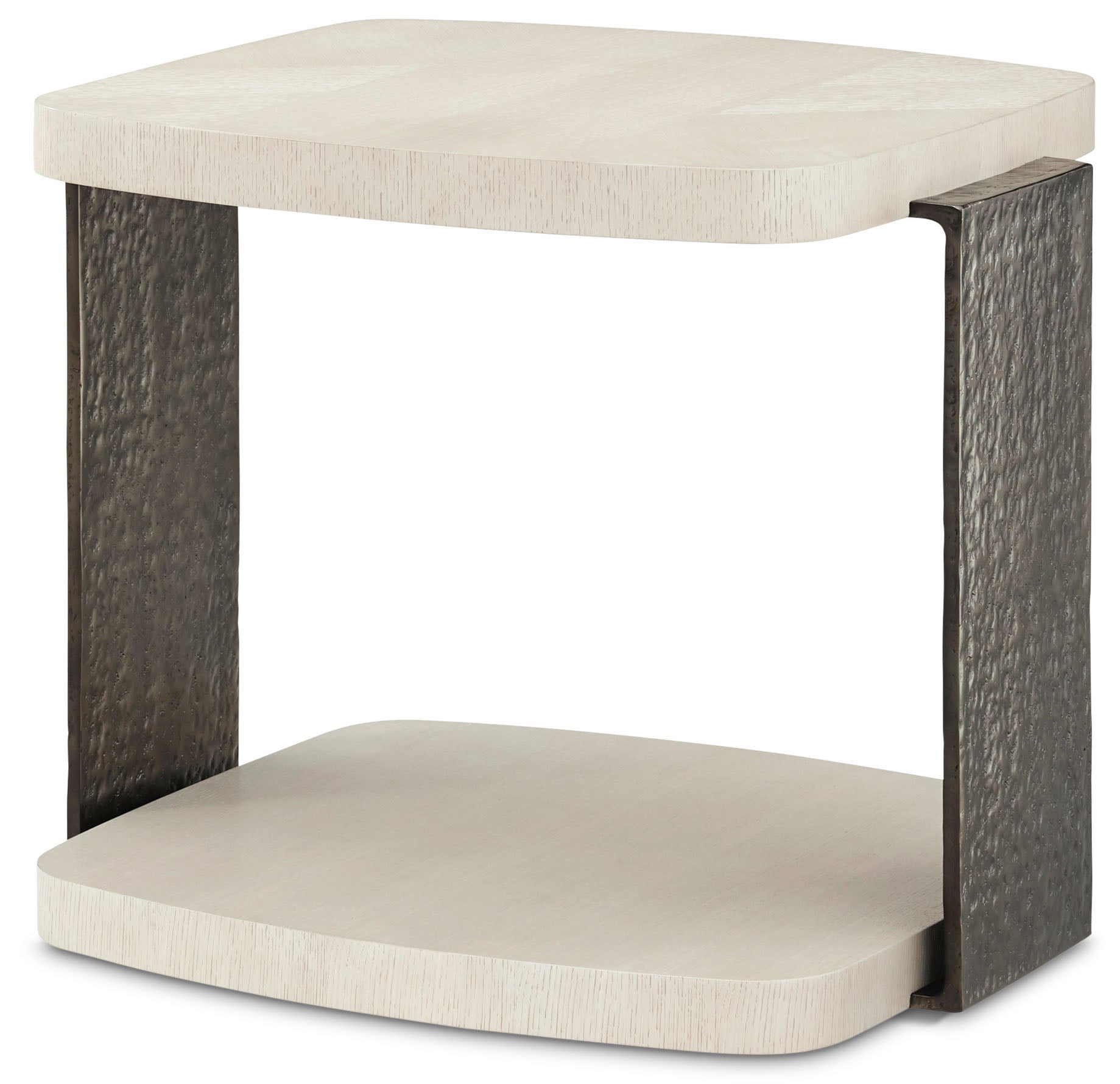 Essence Side Table in VCF1806_Opal / Aluminium, Veneer - Theodore Alexander