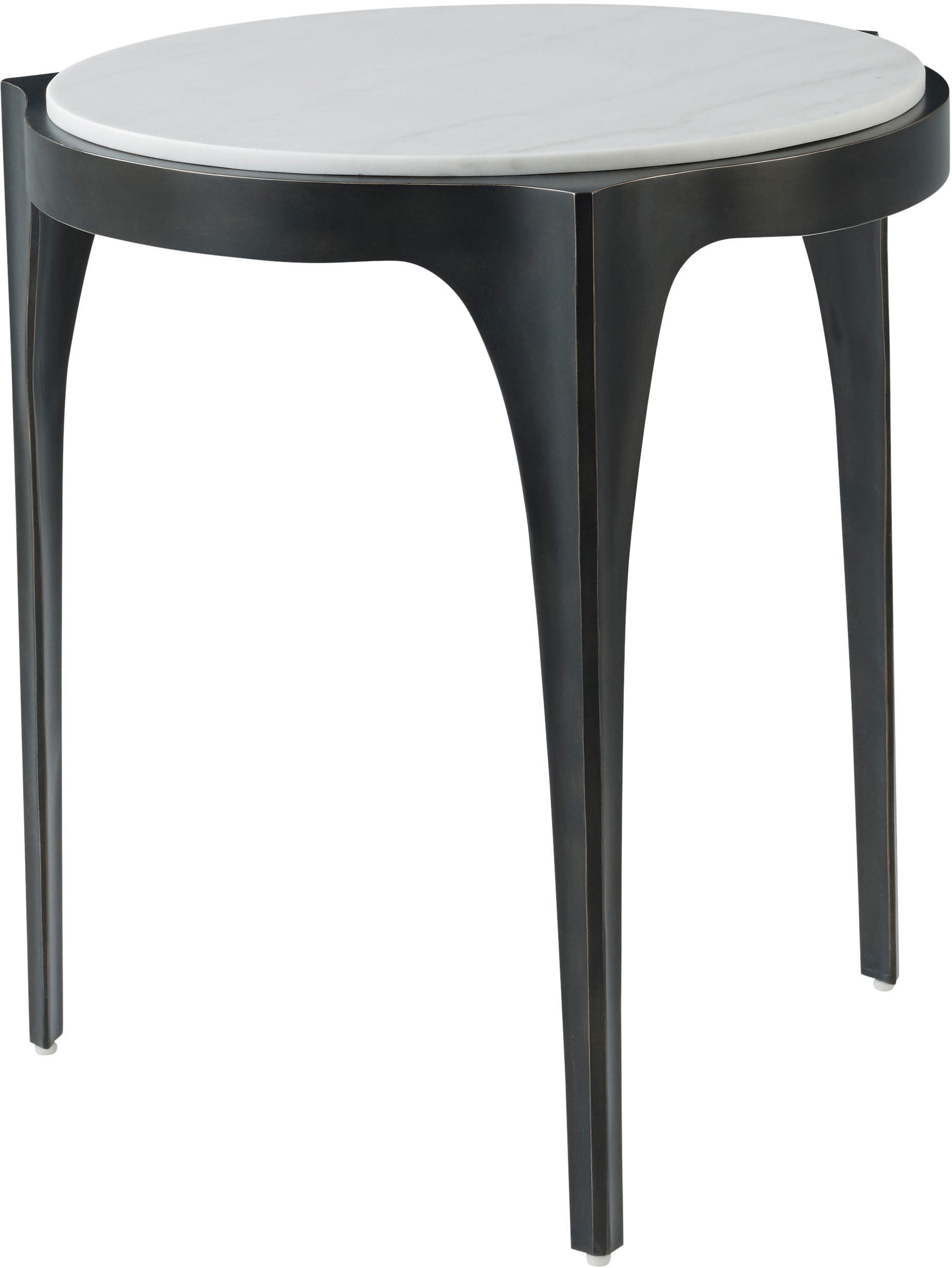 Rome Side Table in Gold_Dolomite_Marble / Aluminium, Marble - Theodore Alexander