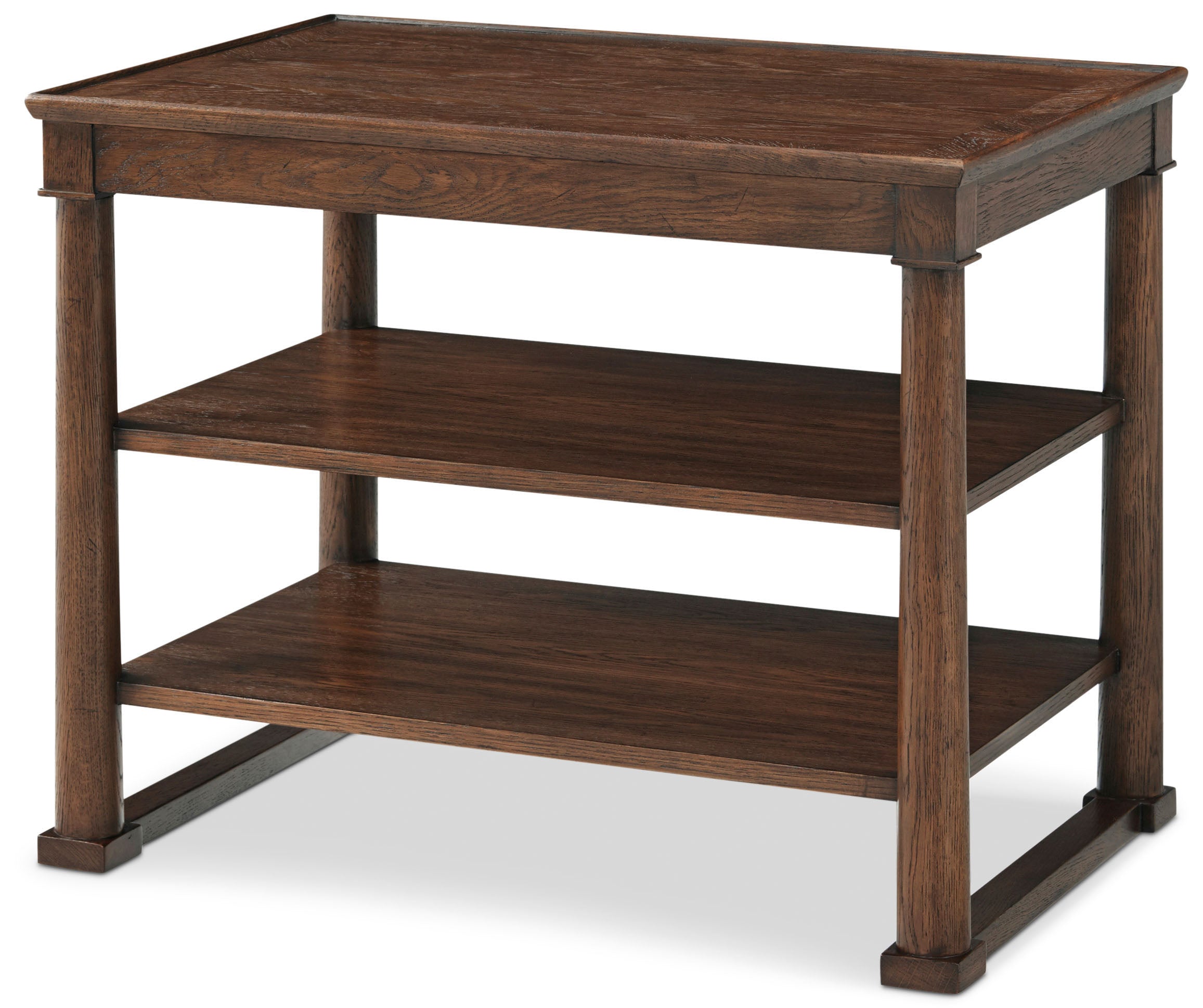 Surrey Side Table in VCF1883_Brownstone / Oak Wood, Oak Veneer - Theodore Alexander