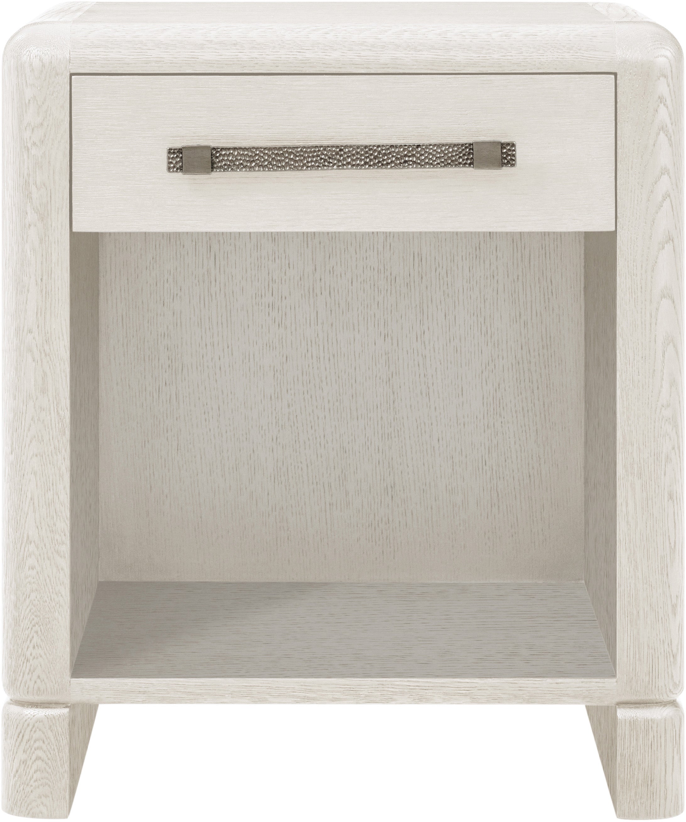 Luna Nightstand in Solid Wood, Veneer, Aluminium - Theodore Alexander