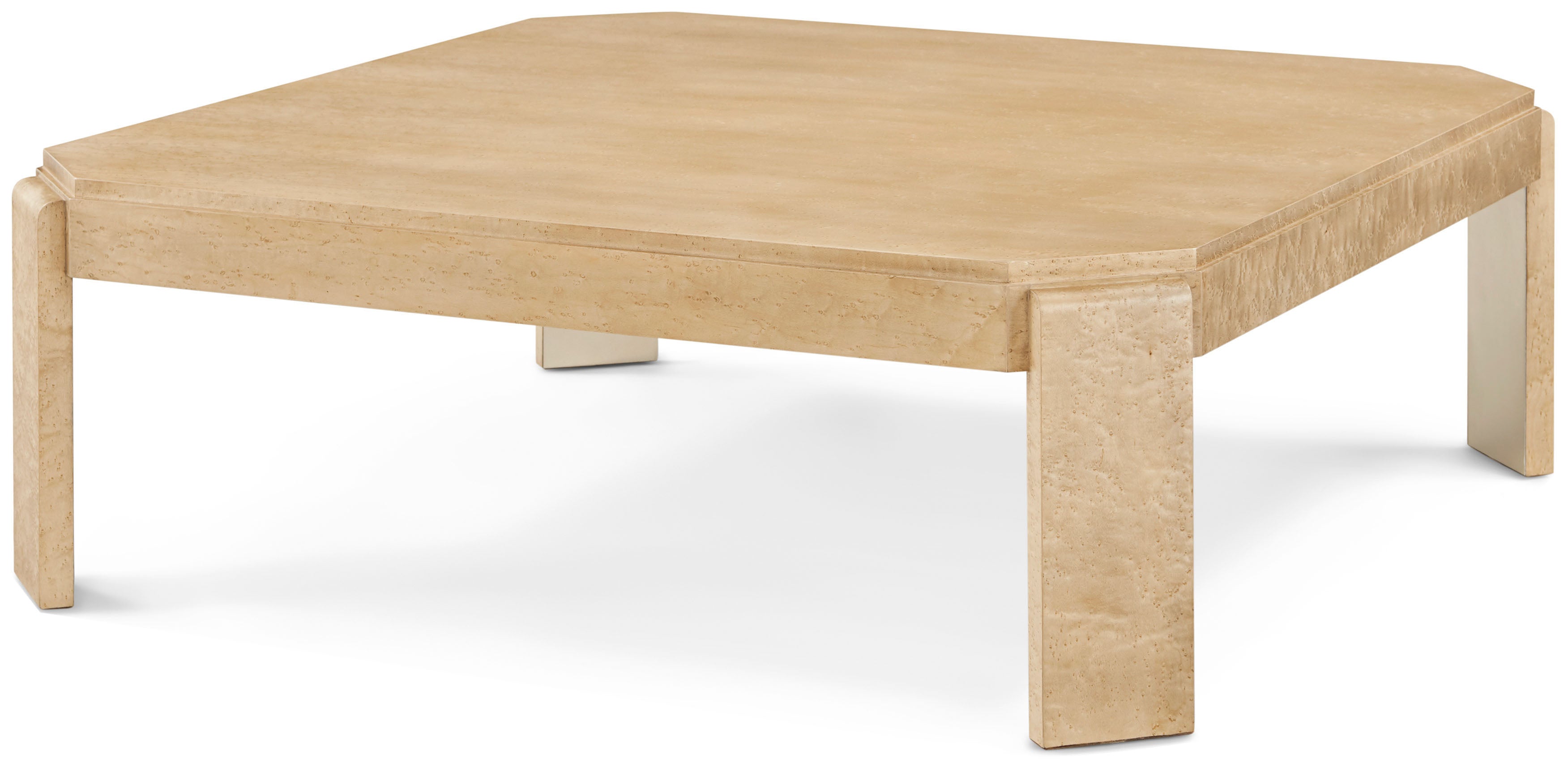 Origins Square Cocktail Table in VCF1852_Sesame_MCF577.A_Starlight / Maple Veneer, Brass - Theodore Alexander