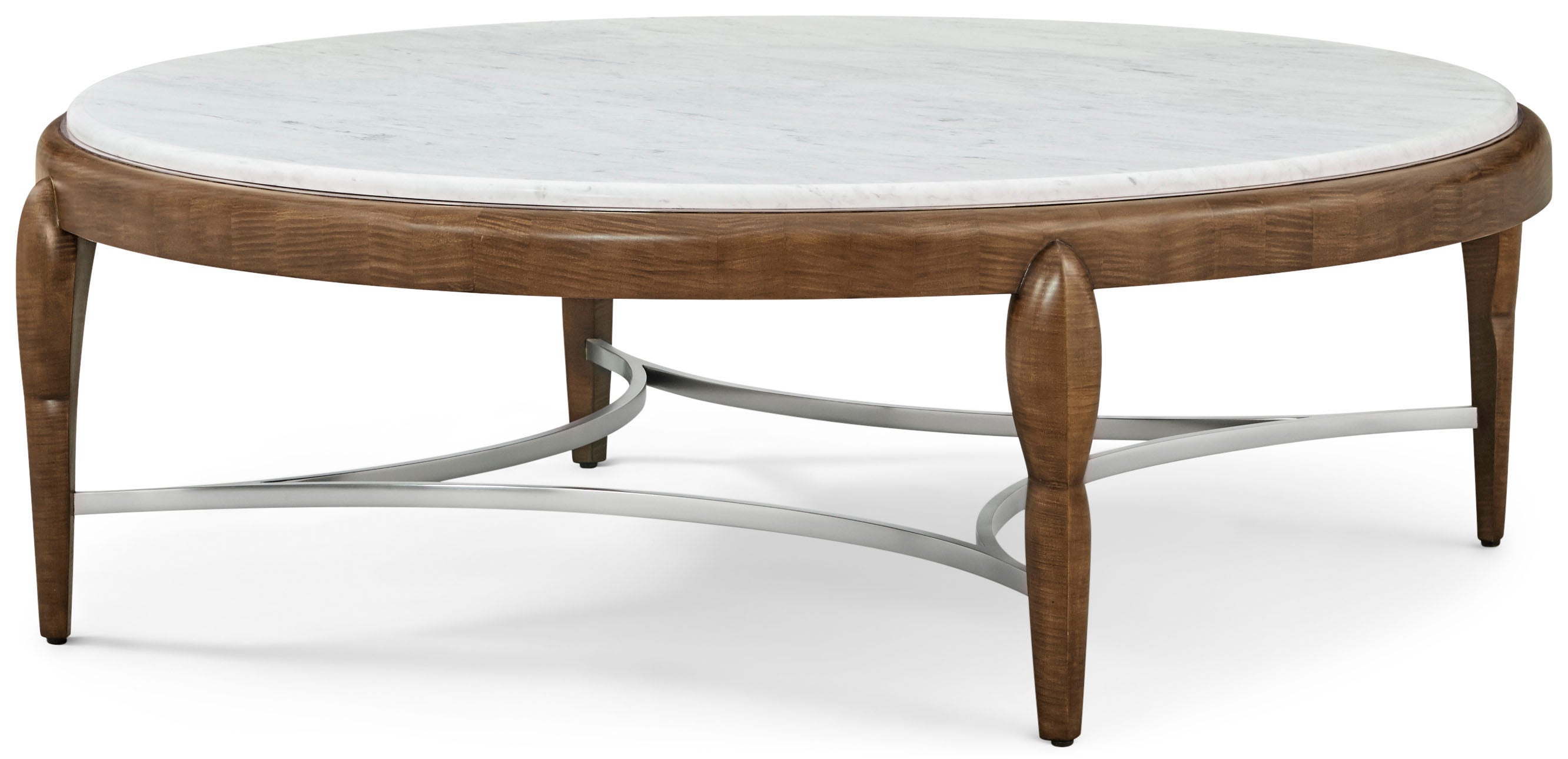 Origins Cocktail Table in VCF1853_Landmark_MCF577.B_Starlight / Sycamore Veneer, Brass, Marble - Theodore Alexander