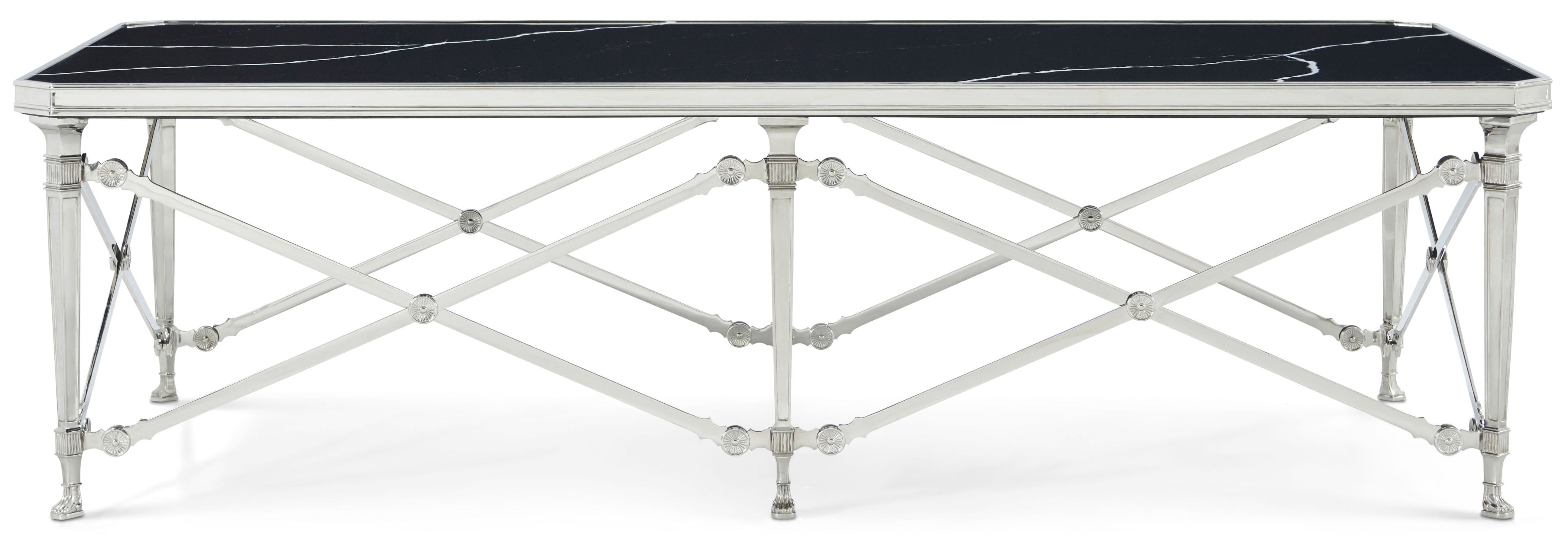 Spencer London Rectangular Nickel Cocktail Table | Theodore Alexander | Sutter & Vale