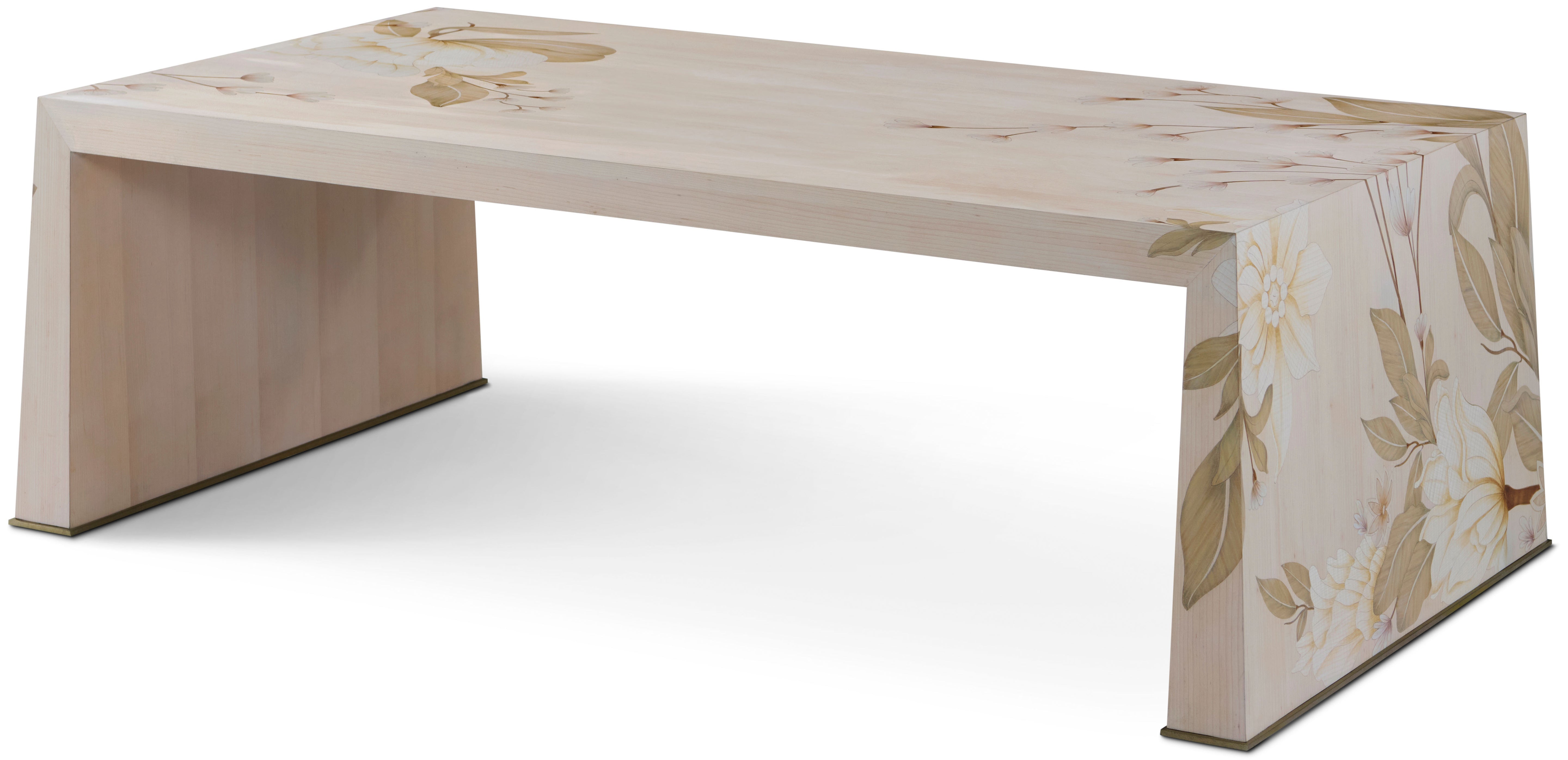 Bouquet Cocktail Table in Maple Veneer, Sycamore Veneer, Satinwood Veneer, Movingue Veneer, Ash Veneer, Pine Veneer, Bird Eye Veneer, Stainless Steel - Theodore Alexander