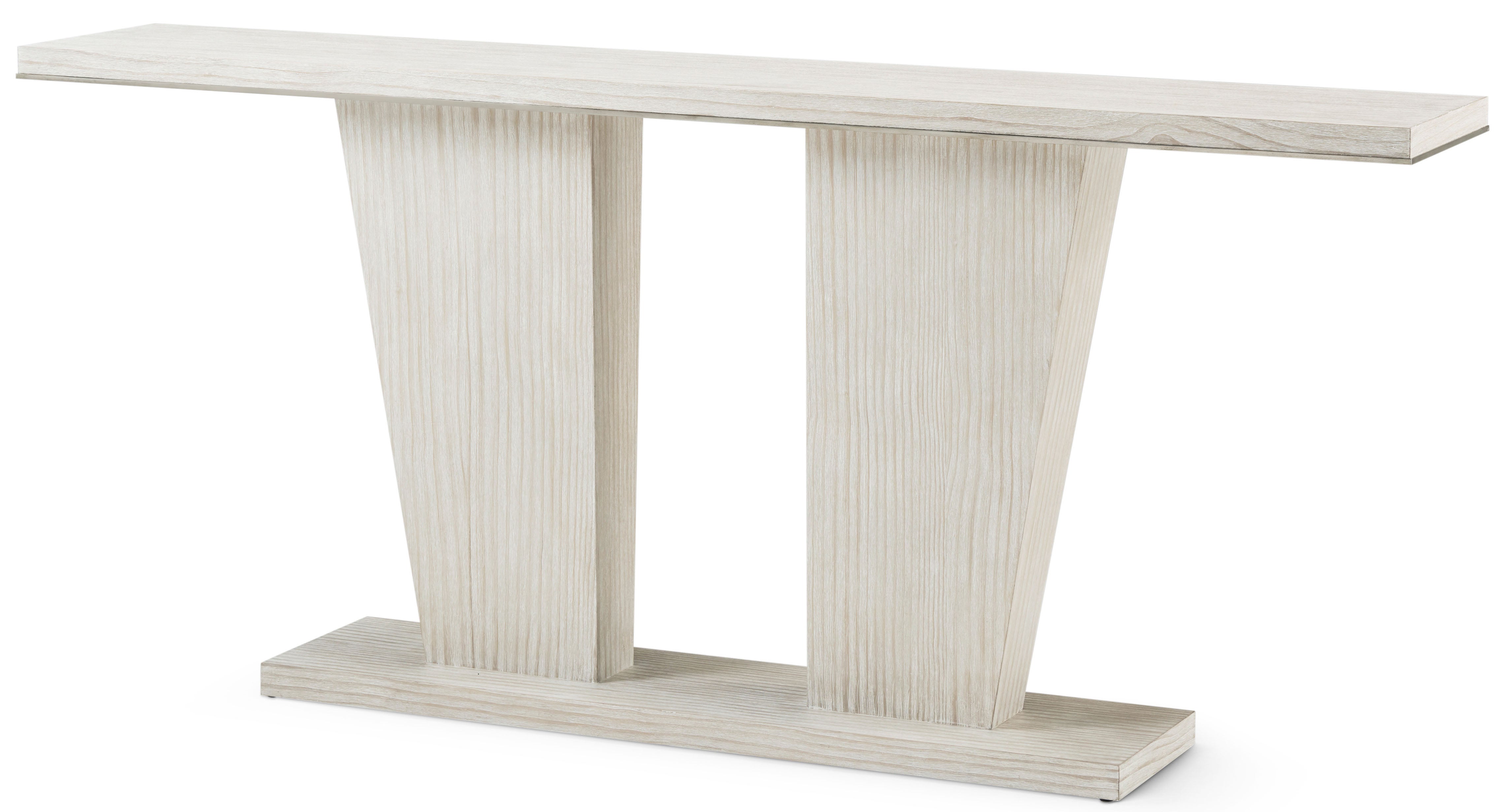 Breeze Double Pedestal Console in PCF1168.1C2HA3F_Sea_Salt_MCF547.A_Dark_Sterling / Pine Veneer - Theodore Alexander