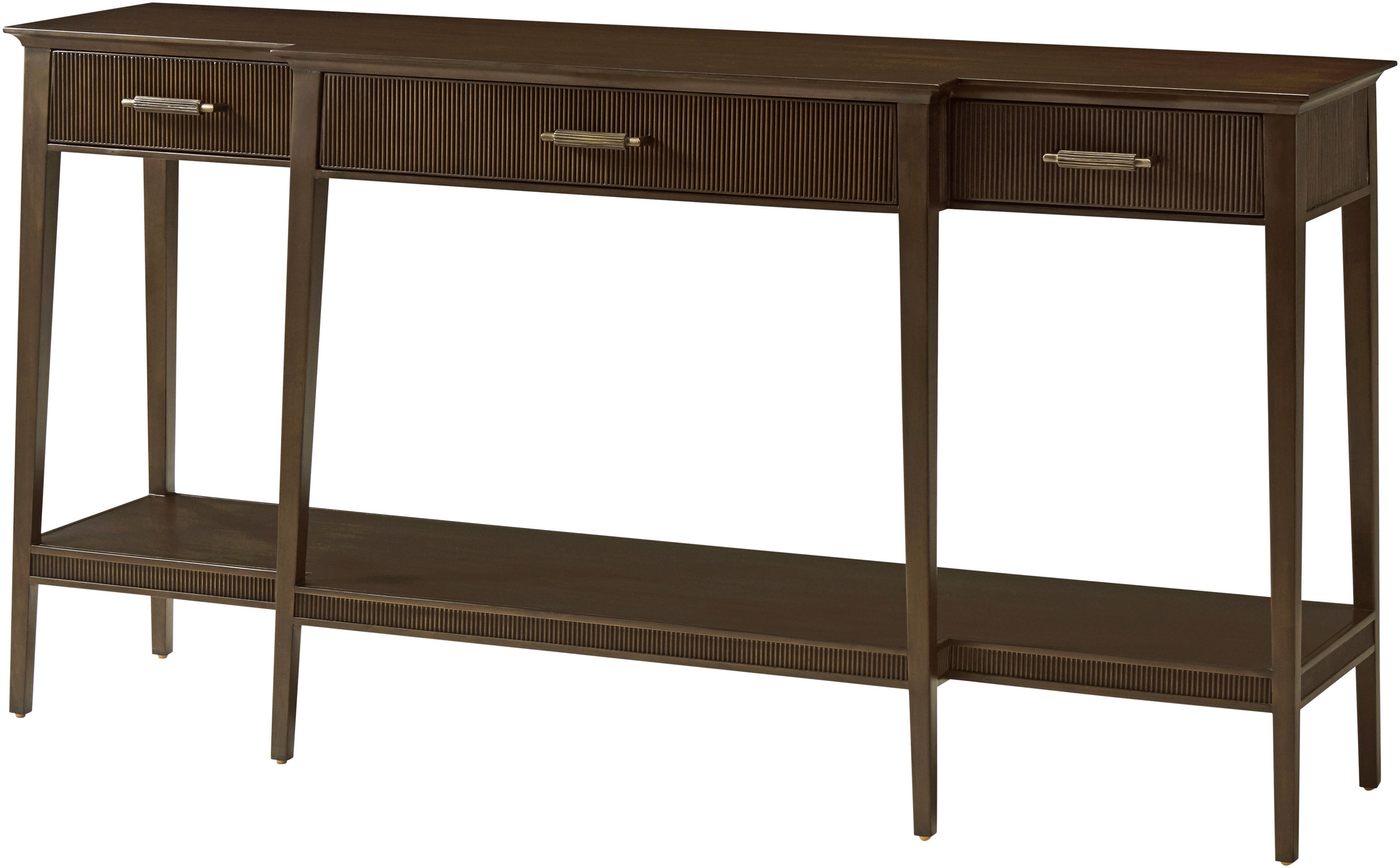 Lido Console II in VCF1736.2G_Bistre_MCF238.A / Wood, Aluminium - Theodore Alexander