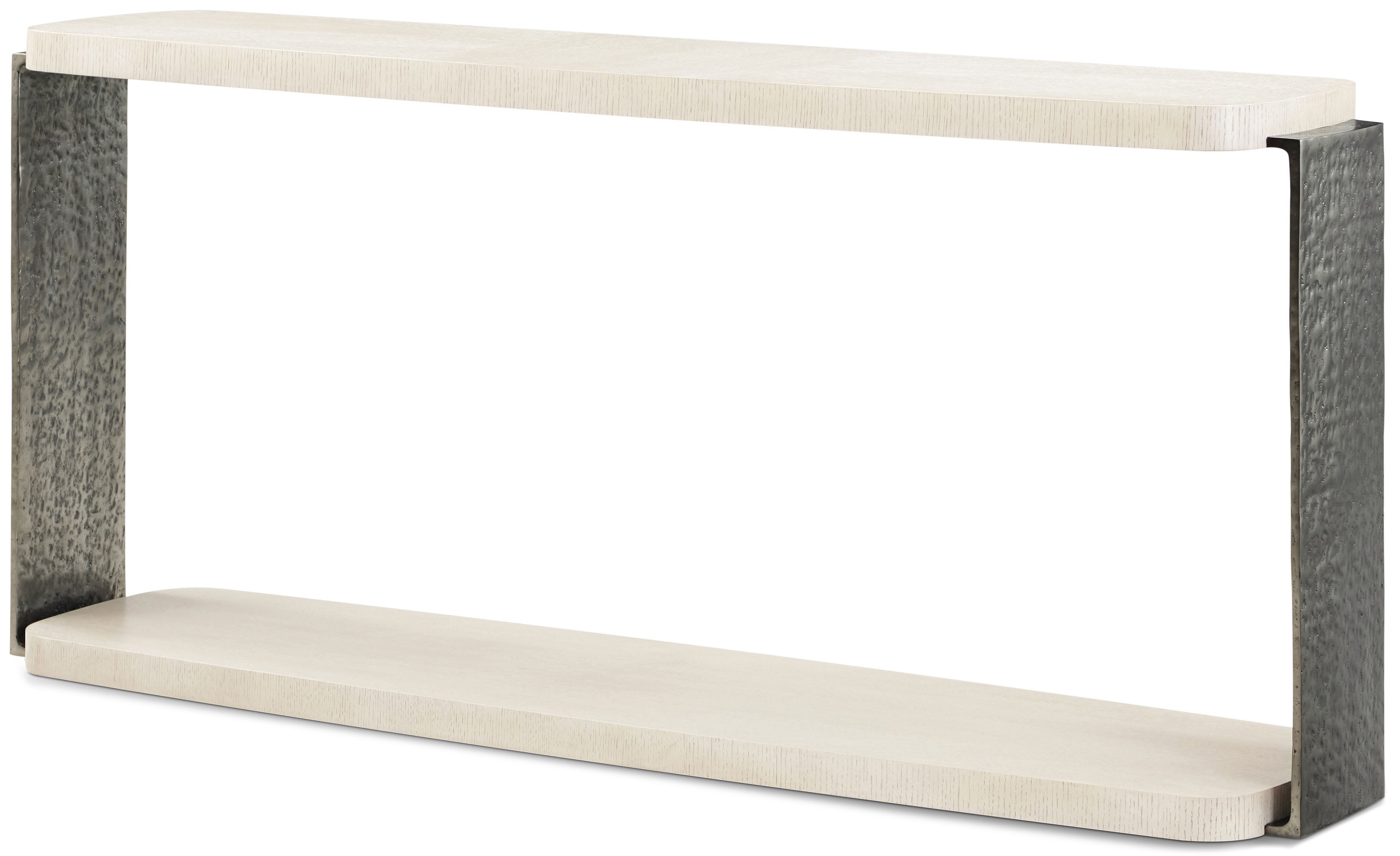 Essence Console Table in VCF1806_Opal_MCF552.A_Volcanic_Essence / Aluminium, Veneer - Theodore Alexander