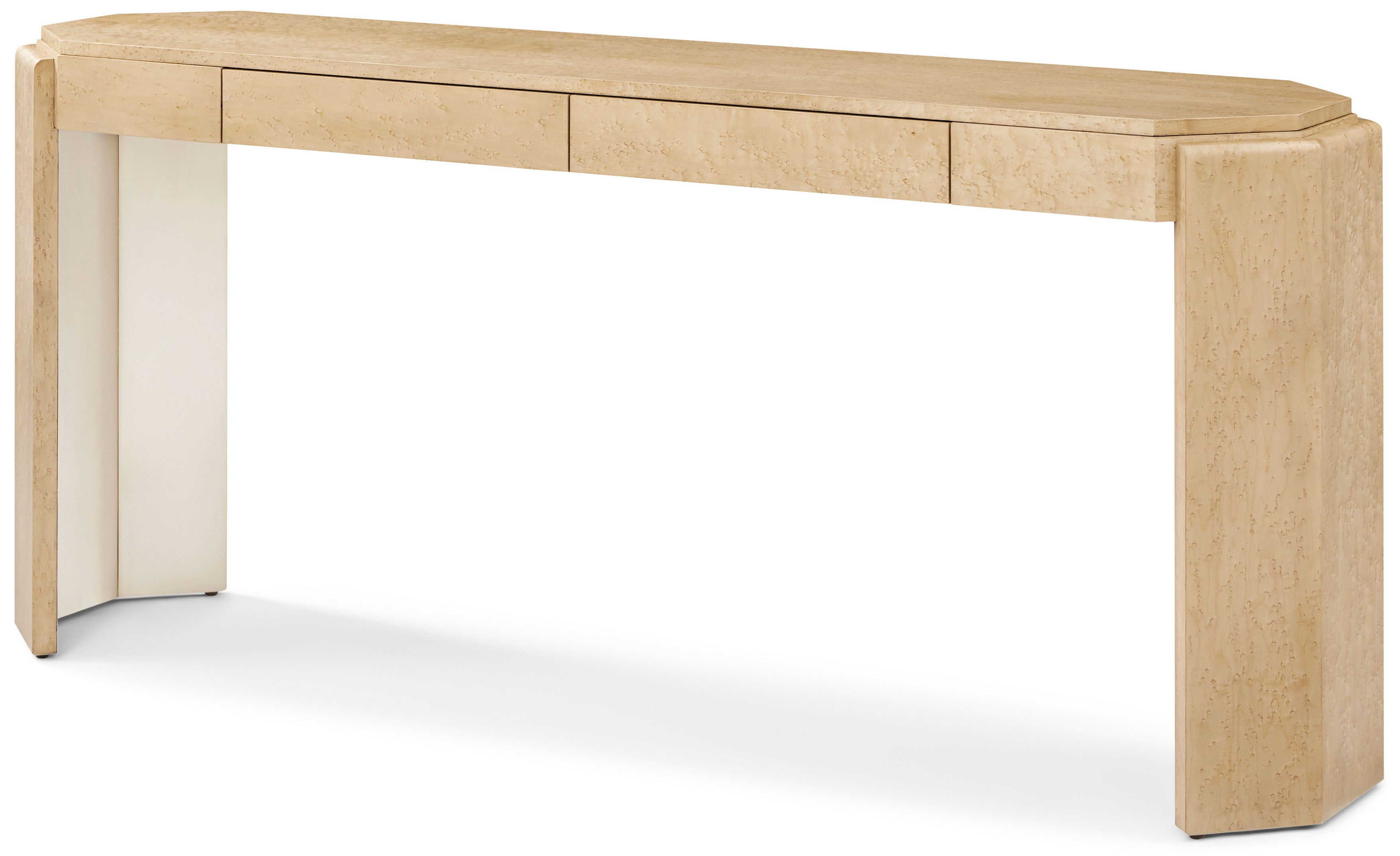 Origins Console Table II in VCF1852_Sesame_MCF577.A_Starlight / Maple Veneer, Aluminium - Theodore Alexander