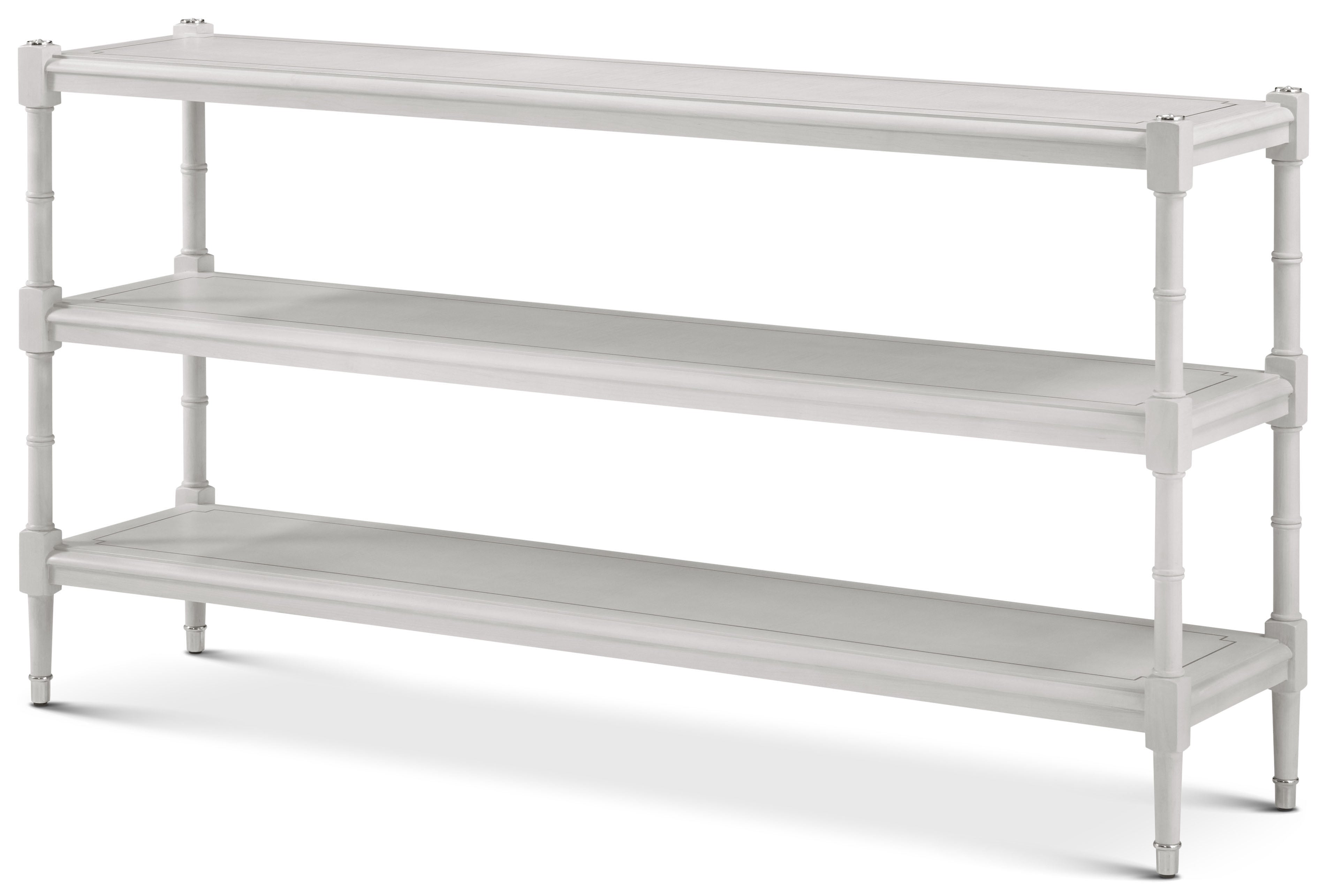 Spencer London Console Table in Maple Wood, Sycamore Veneer, Brass - Theodore Alexander