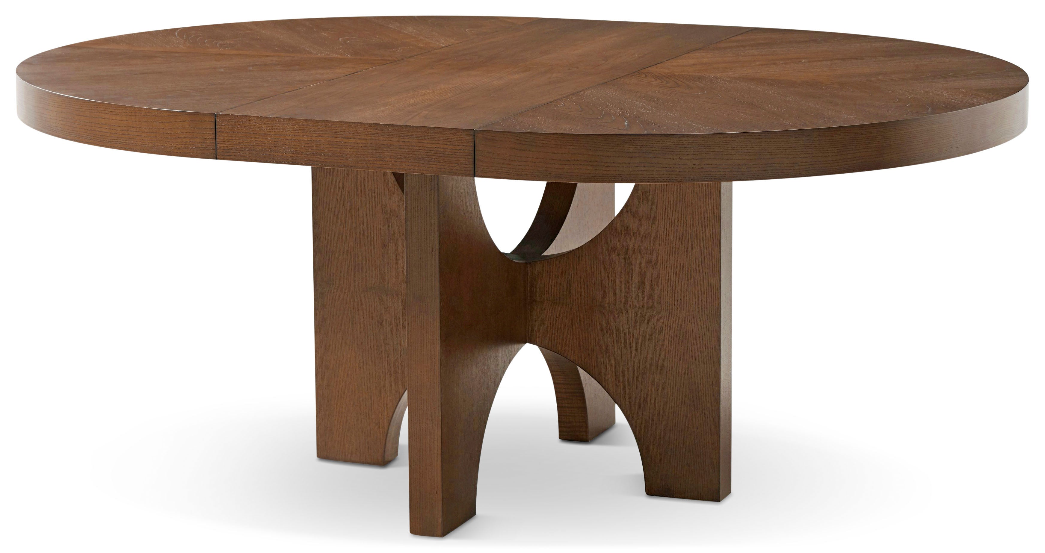 Catalina Extending Round Dining Table in PCF1177.1J2G_Earth / Veneer - Theodore Alexander