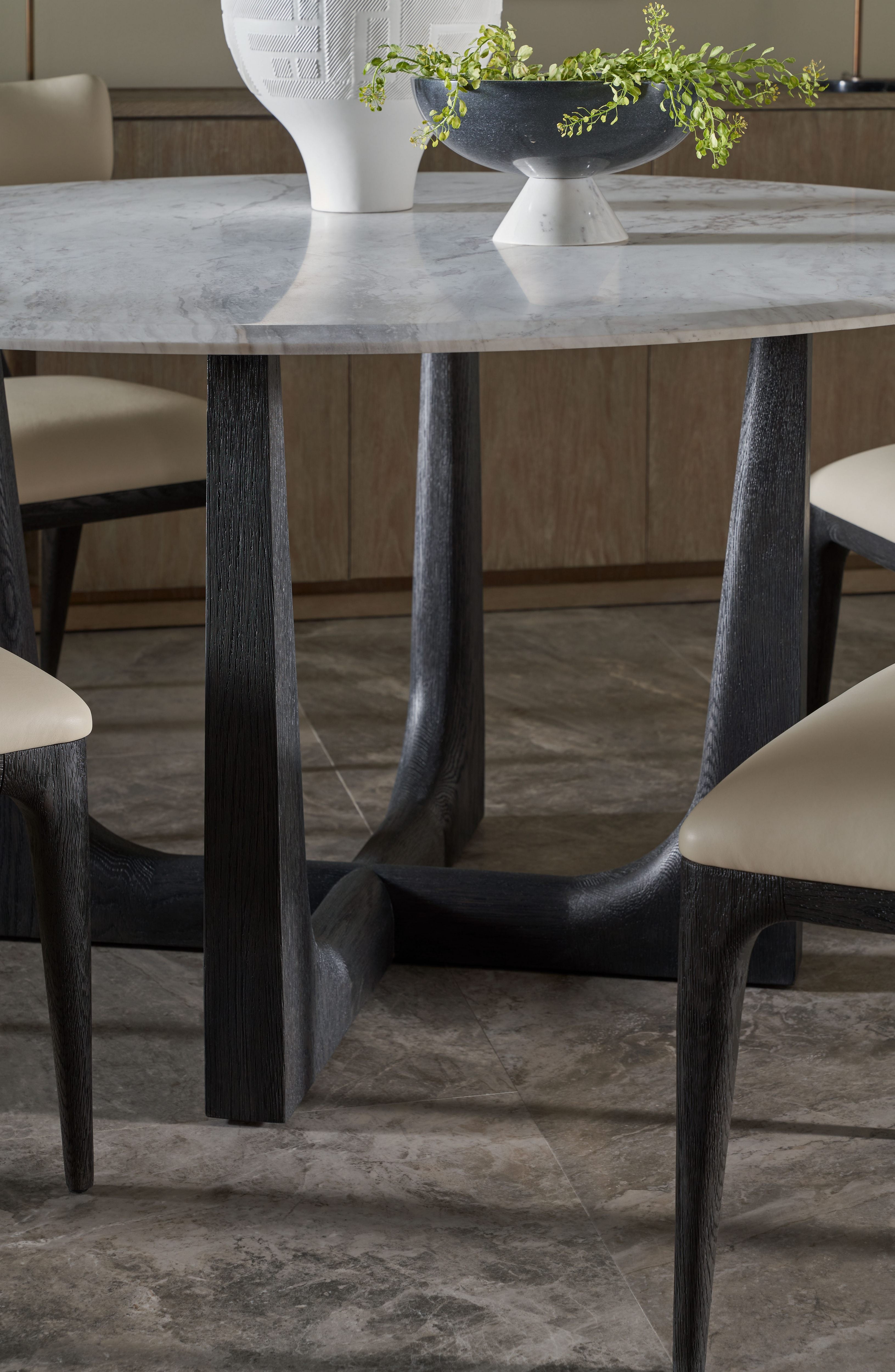 Repose Quartz Round Dining Table – Round Dining Tables by Theodore Alexander | Sutter & Vale
