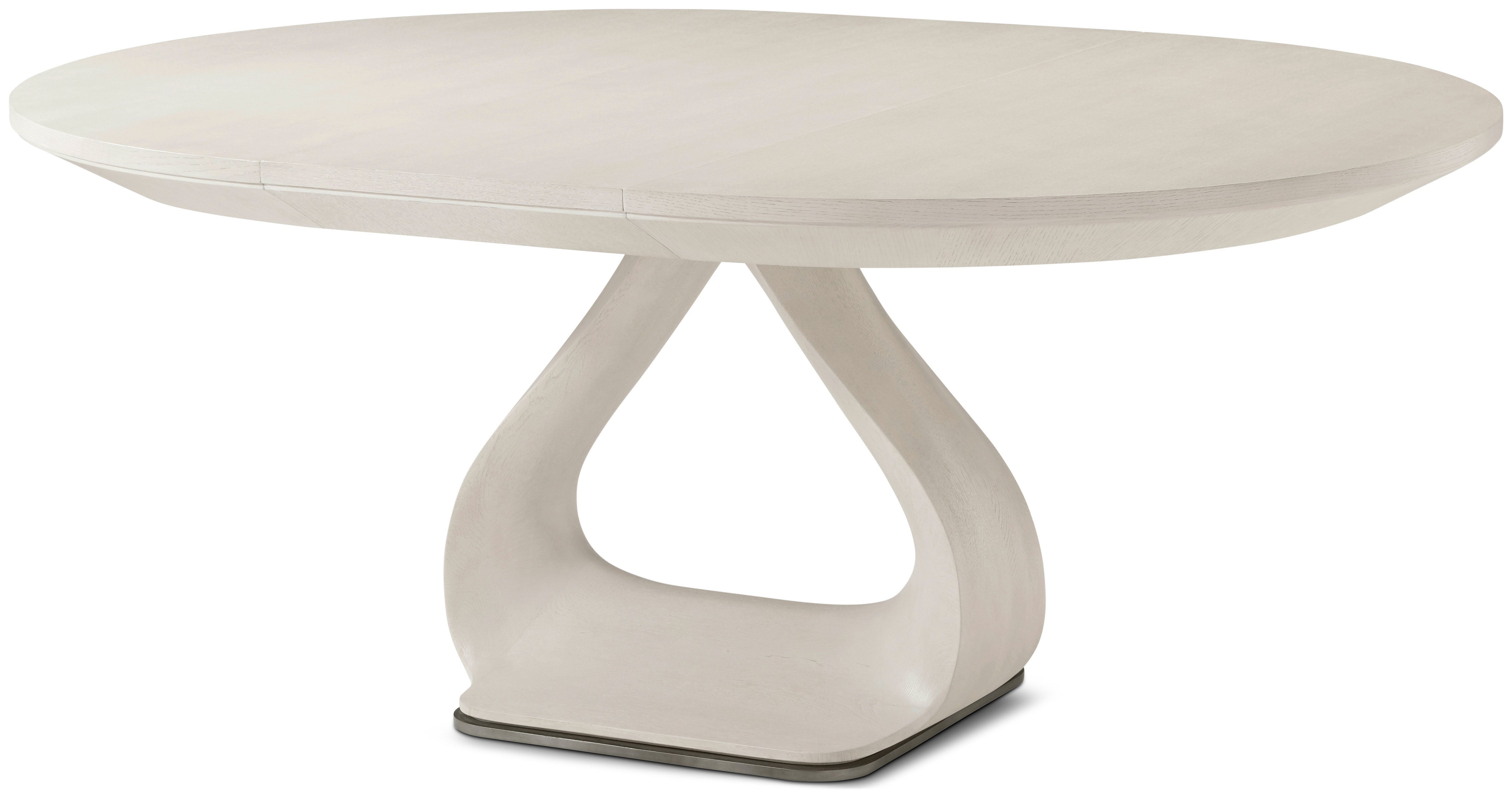 Essence Round Dining Table in VCF1806_Opal_MCF552.A_Volcanic_1 / Aluminium, Veneer, Solid Wood - Theodore Alexander
