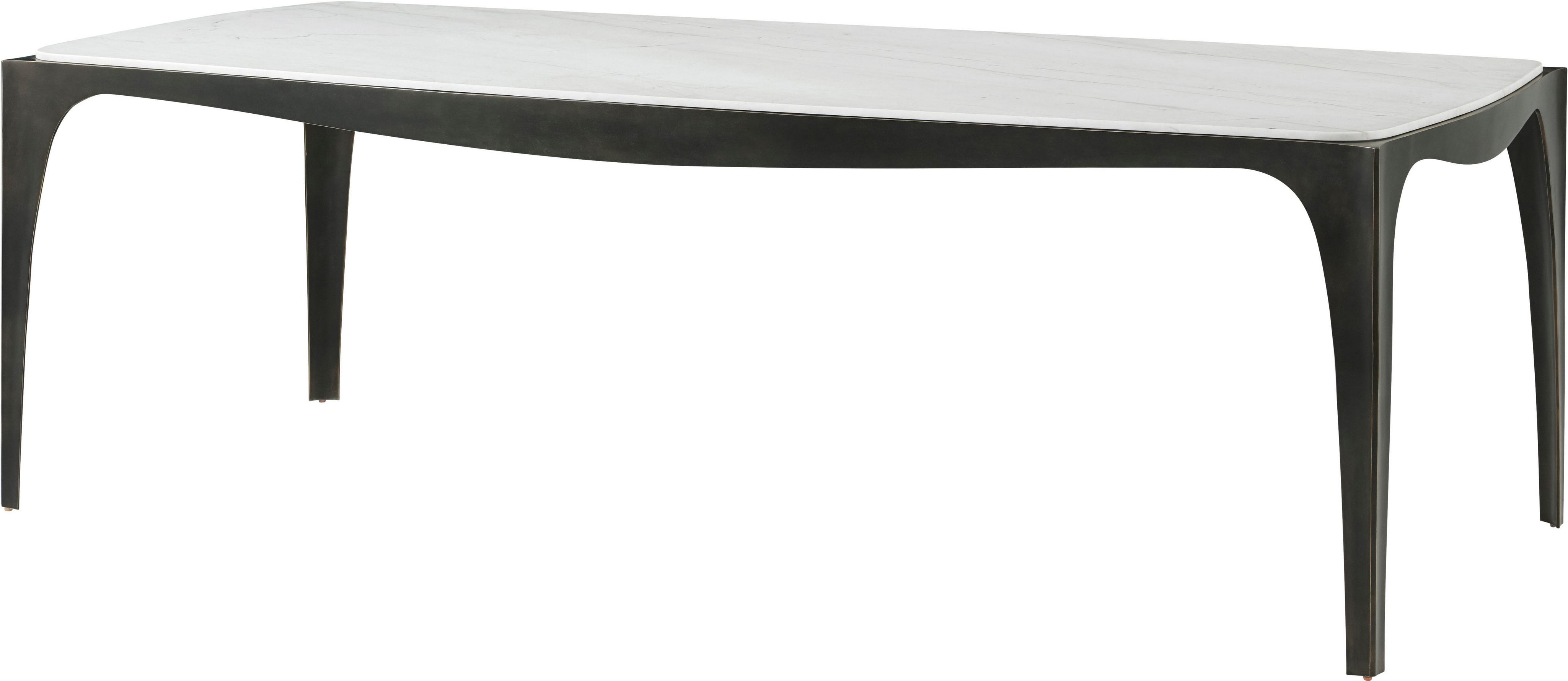 Rome Dining Table in Gold_Dolomite_Marble / Aluminium, Marble - Theodore Alexander