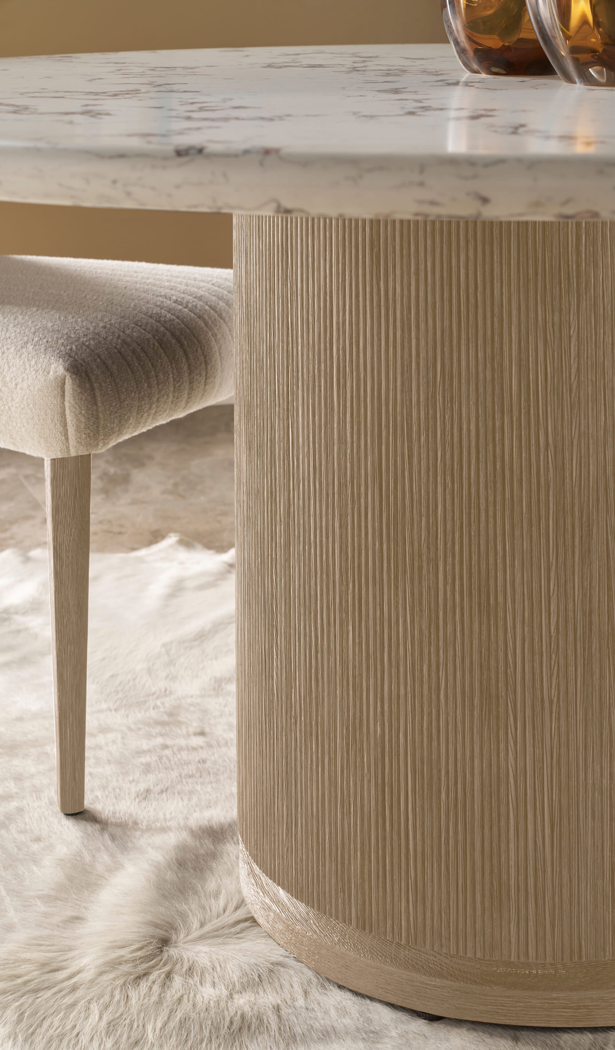 Horizon Round Quartz Dining Table – Round Dining Tables by Theodore Alexander | Sutter & Vale