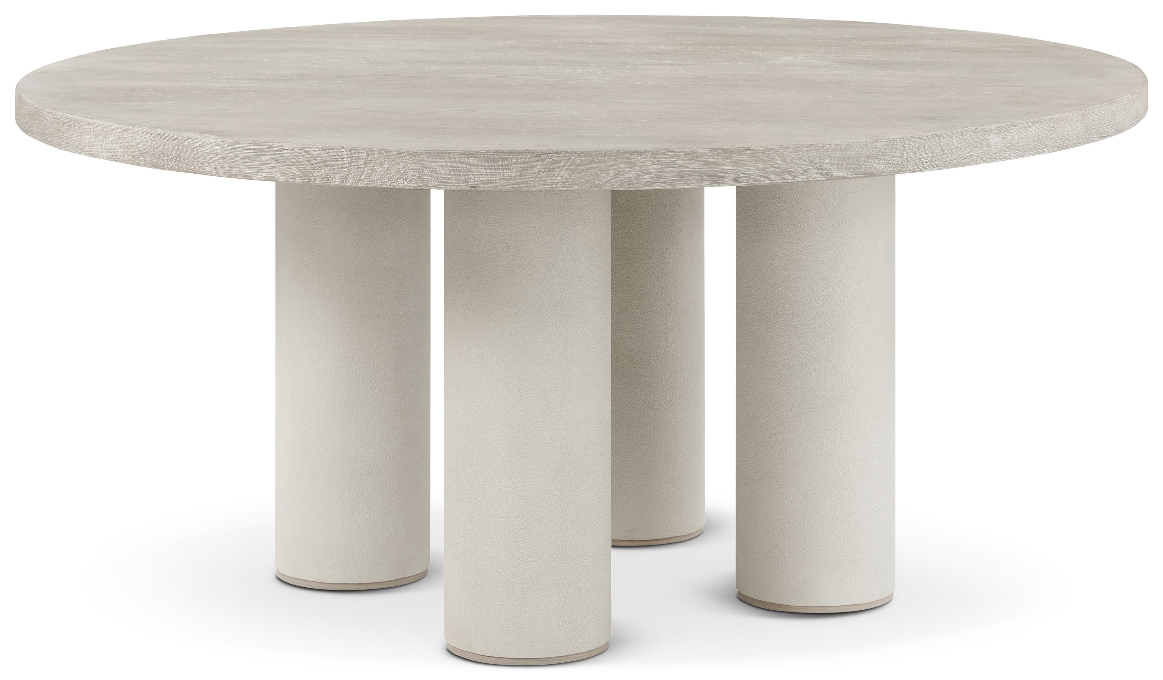 Maxwell Round Dining Table in Solid Wood, Veneer, Shagreen - Theodore Alexander