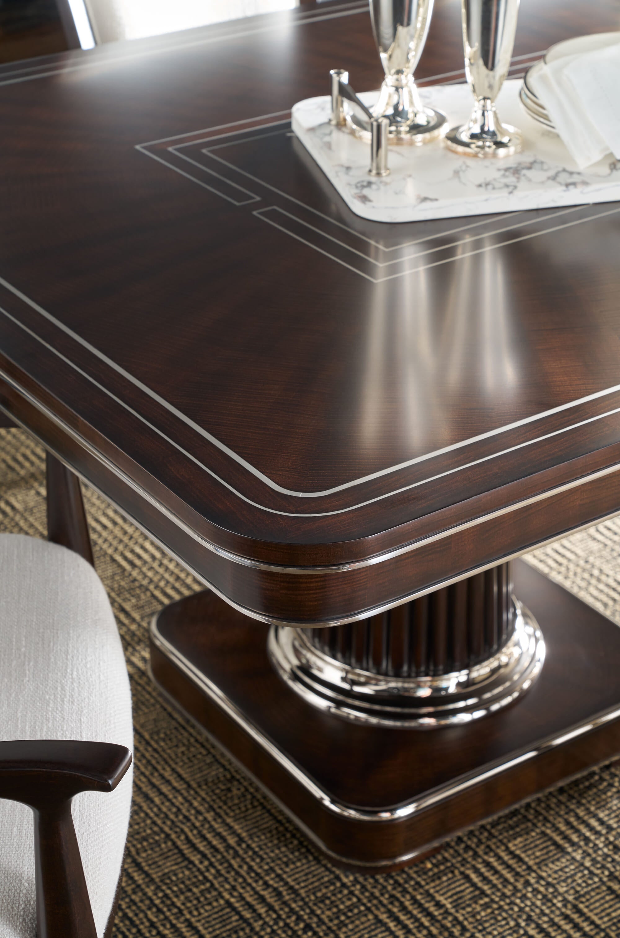 Spencer London Extension Dining Table – Rectangular & Oval Dining Table by Theodore Alexander | Sutter & Vale