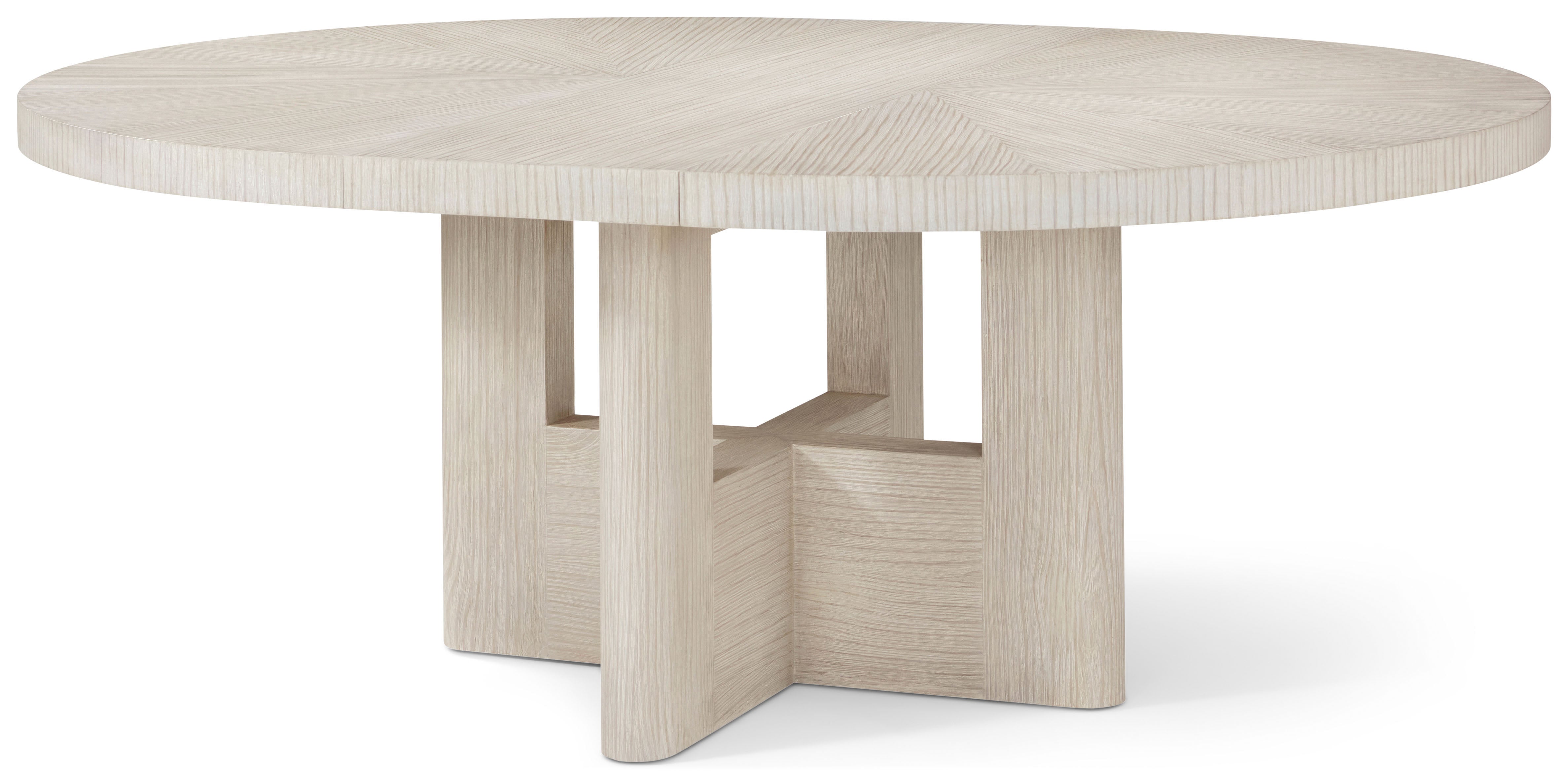 Urbane Round Extension Dining Table in Pine Wood, Pine Veneer - Theodore Alexander