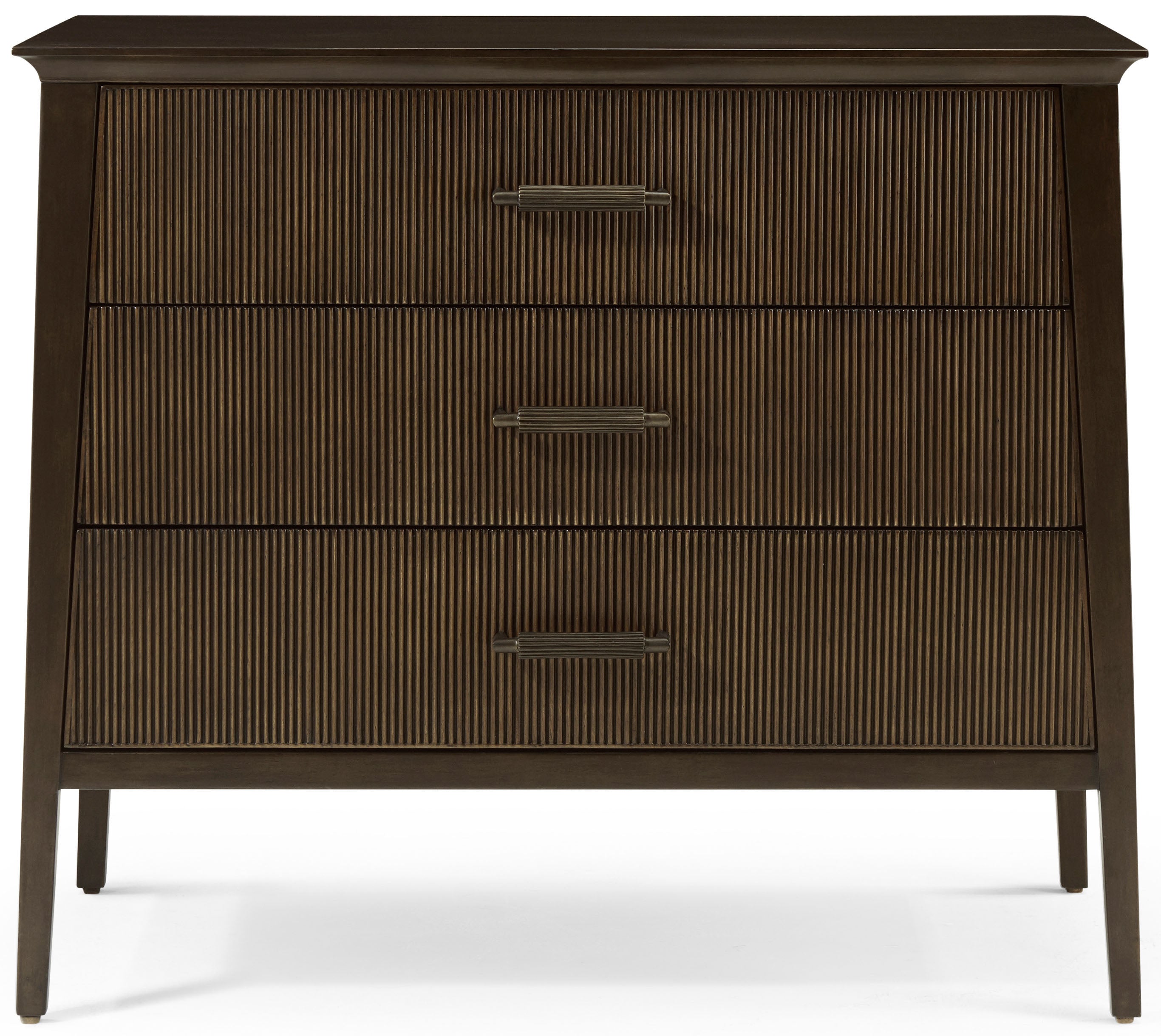 Lido Nightstand in VCF1736.2G_Bistre_MCF238.A / Wood, Aluminium - Theodore Alexander