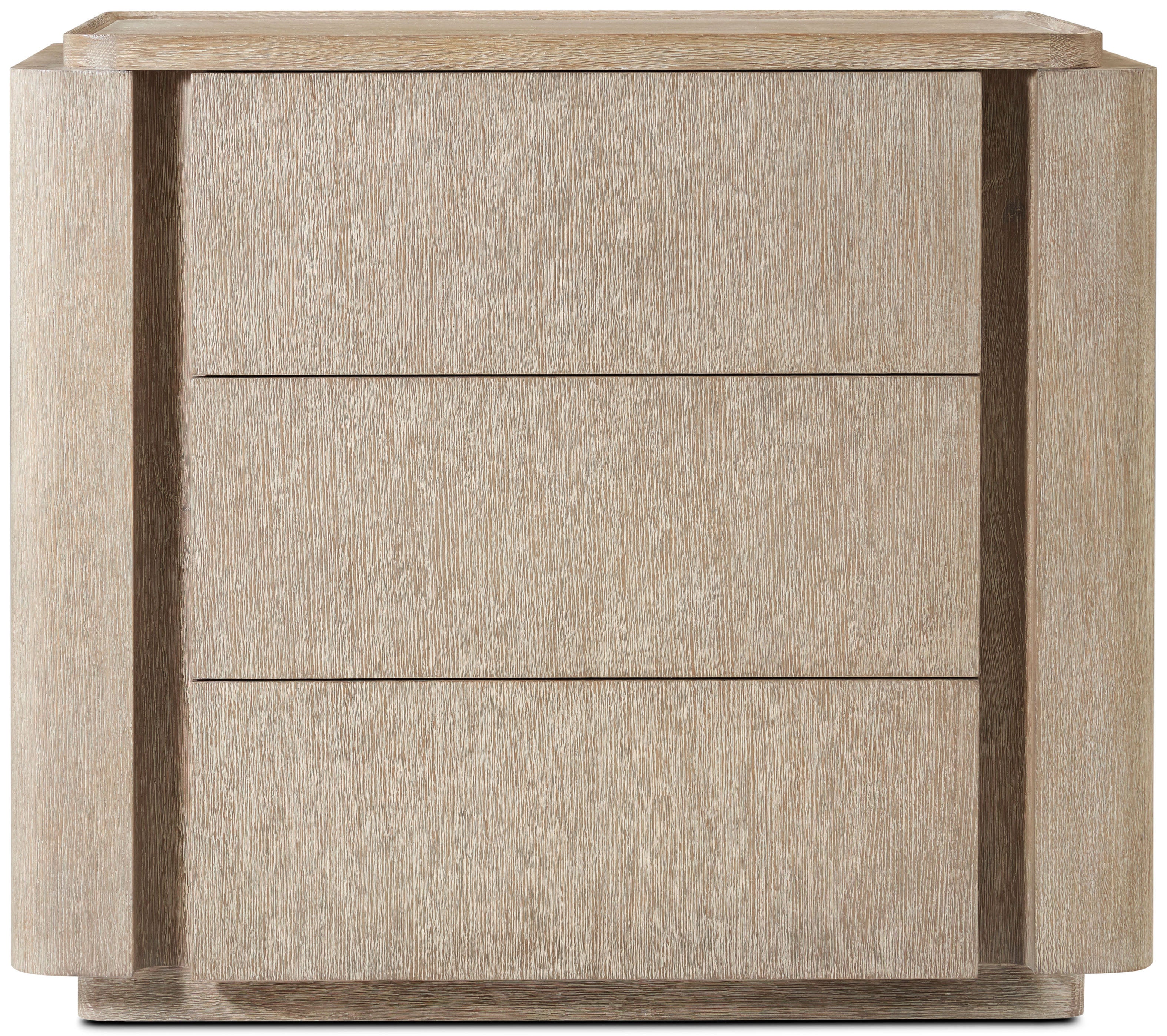 Repose Closed Nightstand in PCF1175.1K2HA3F_Grey_Oak / Wood, veneer - Theodore Alexander