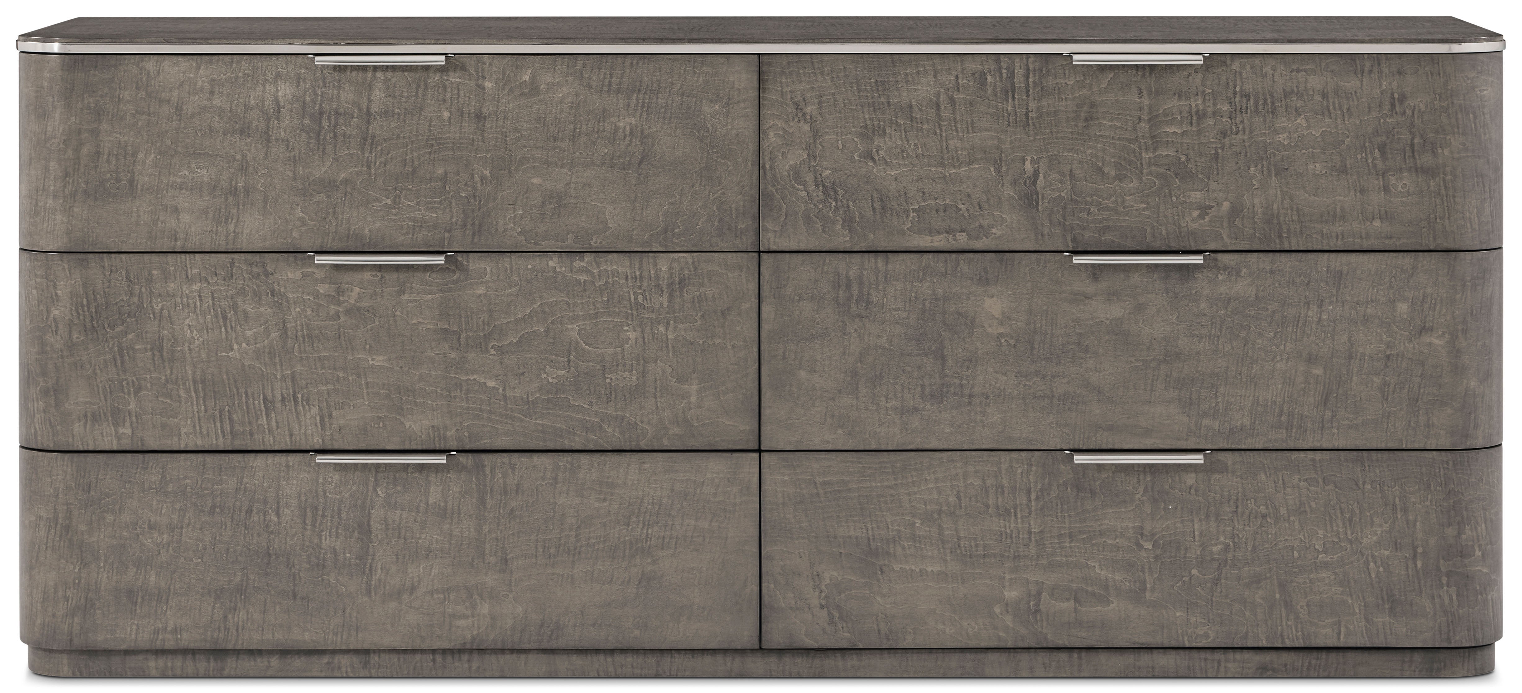 Hudson Dresser in VCF1868_Pebble_Grey_MCF034_Polished_Only / Stainless Steel, Wood, Veneer - Theodore Alexander
