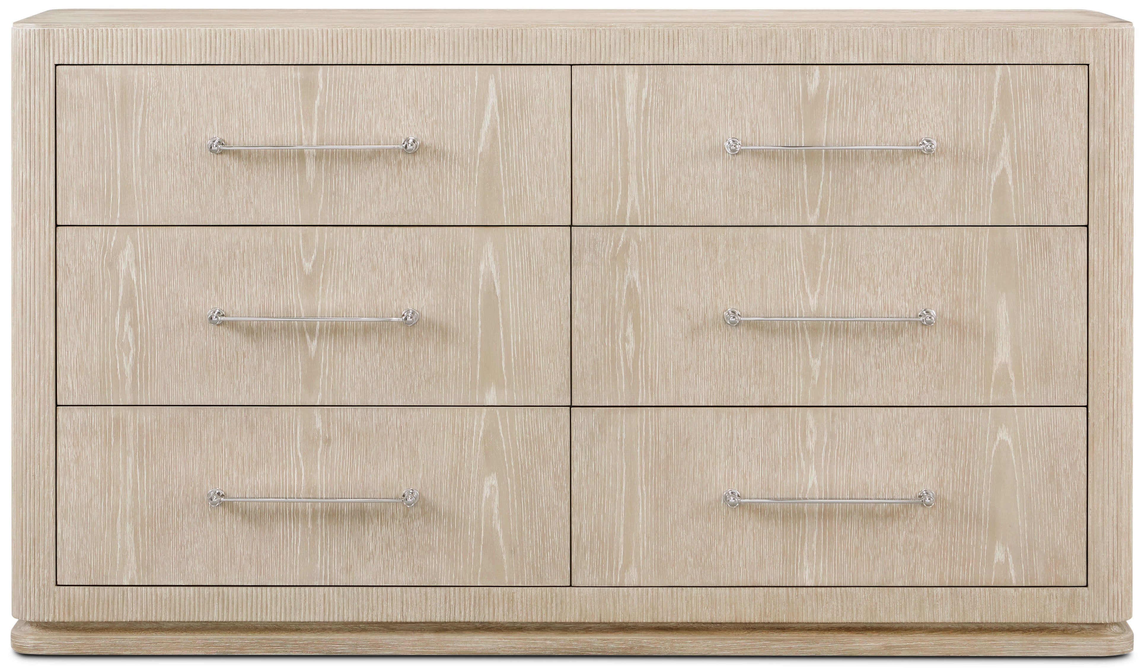 Horizon Dresser in Ash Wood, Oak Veneer, Brass - Theodore Alexander