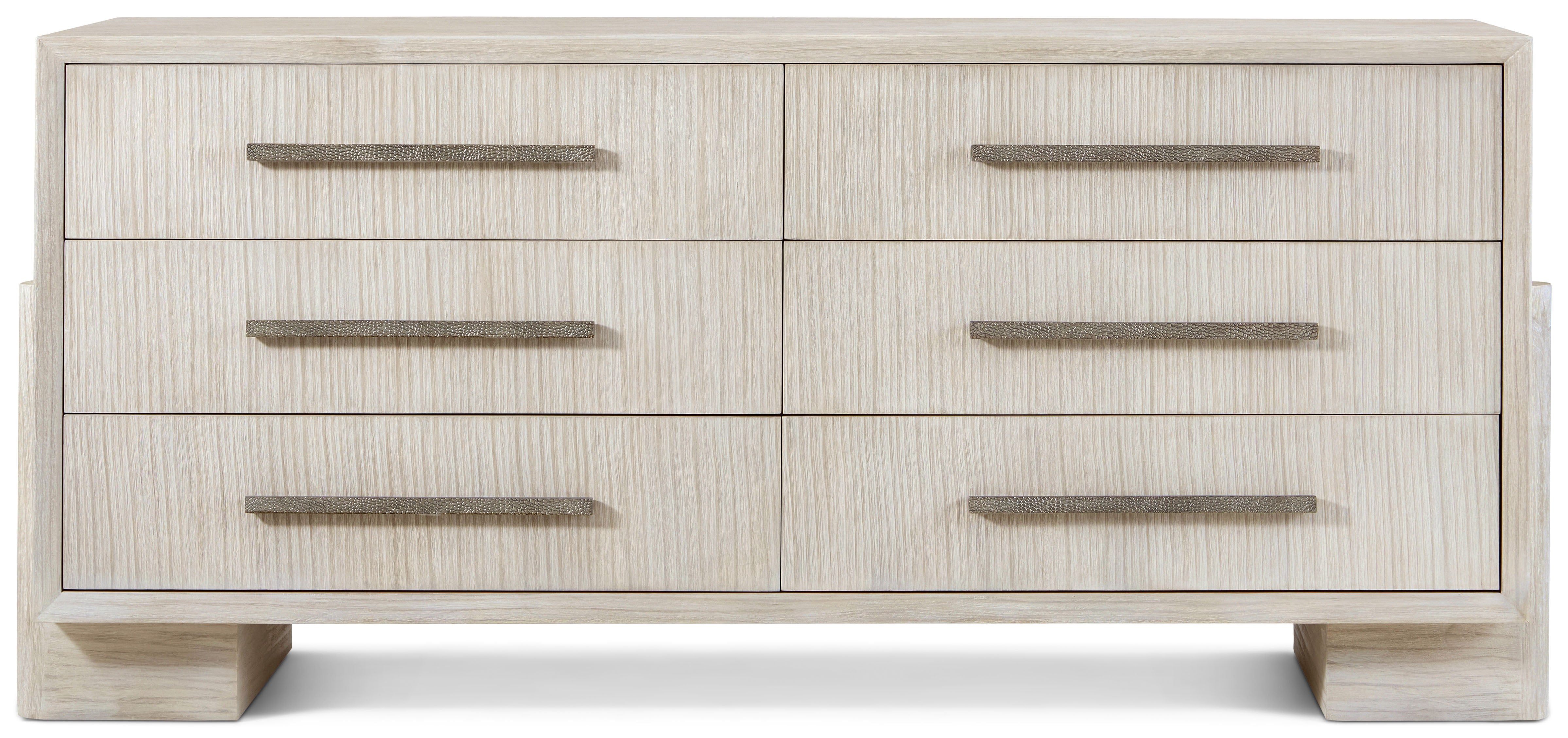 Urbane Dresser in Pine Wood, Pine Veneer, Aluminium - Theodore Alexander