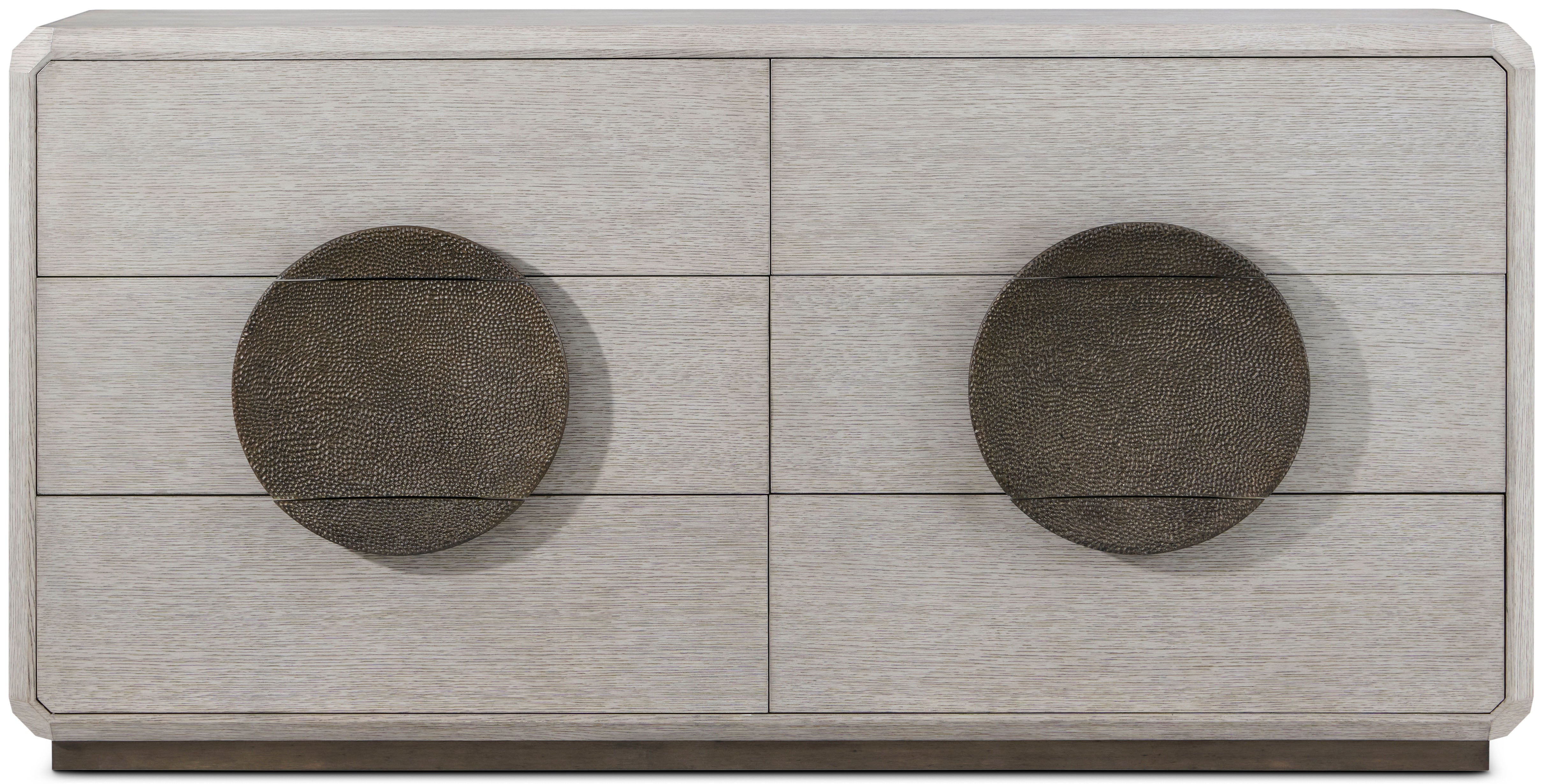 Spencer St. James Dresser in Beech Wood, White Oak Veneer, Aluminium - Theodore Alexander