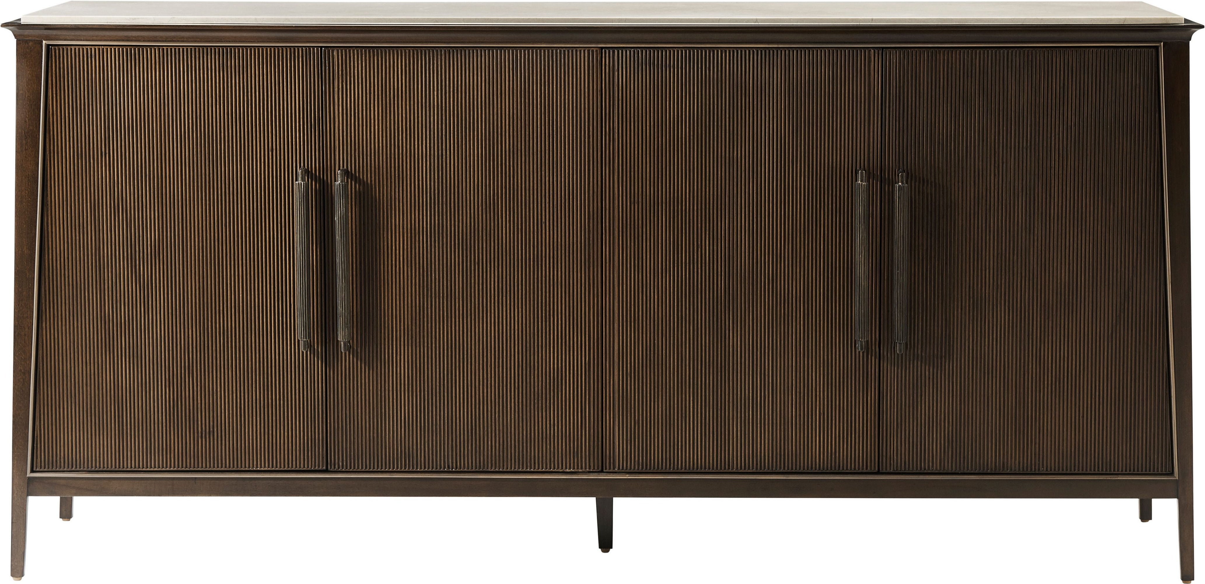 Lido Buffet in VCF1736.2G_Bistre_MCF238.A / Wood, Aluminium, Marble - Theodore Alexander