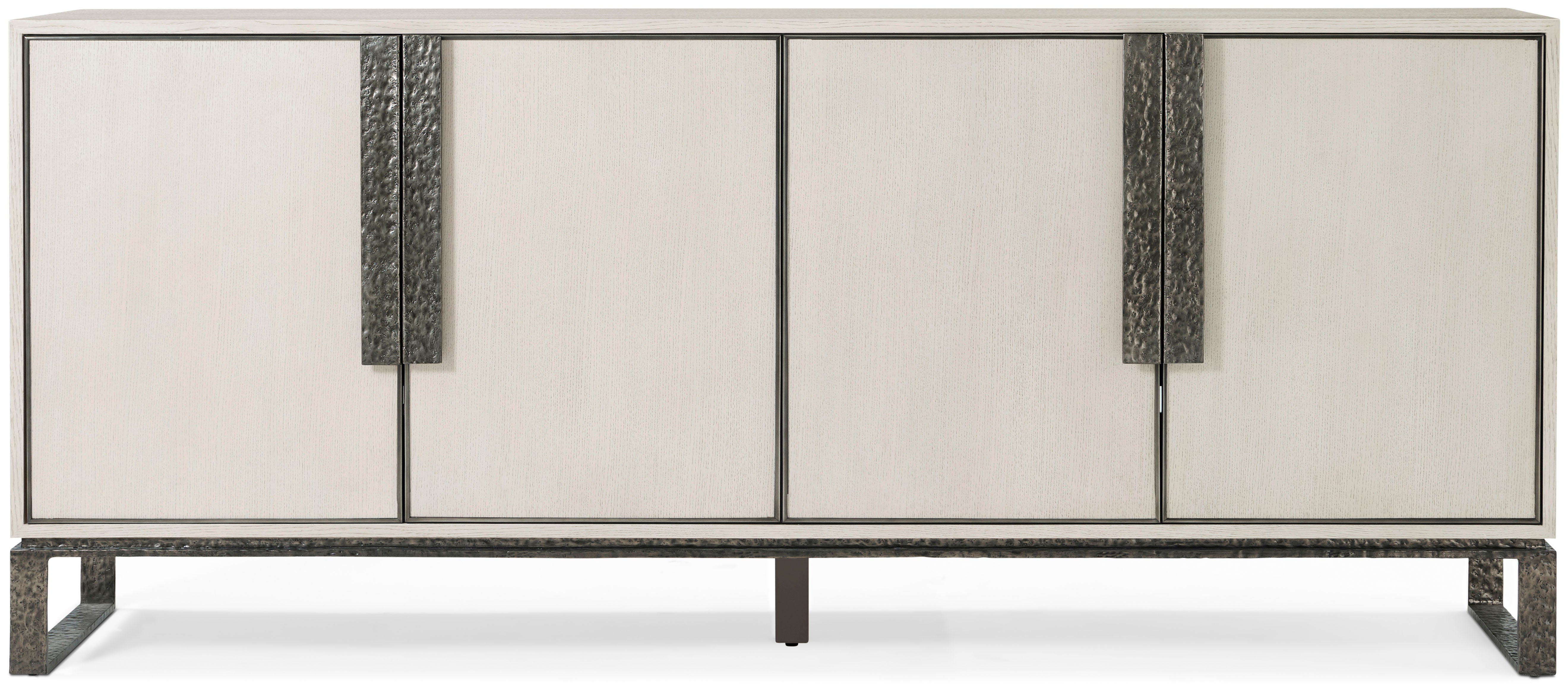 Essence Media Cabinet in VCF1806_Opal_MCF552.A_Volcanic_Essence / Aluminium, Veneer - Theodore Alexander