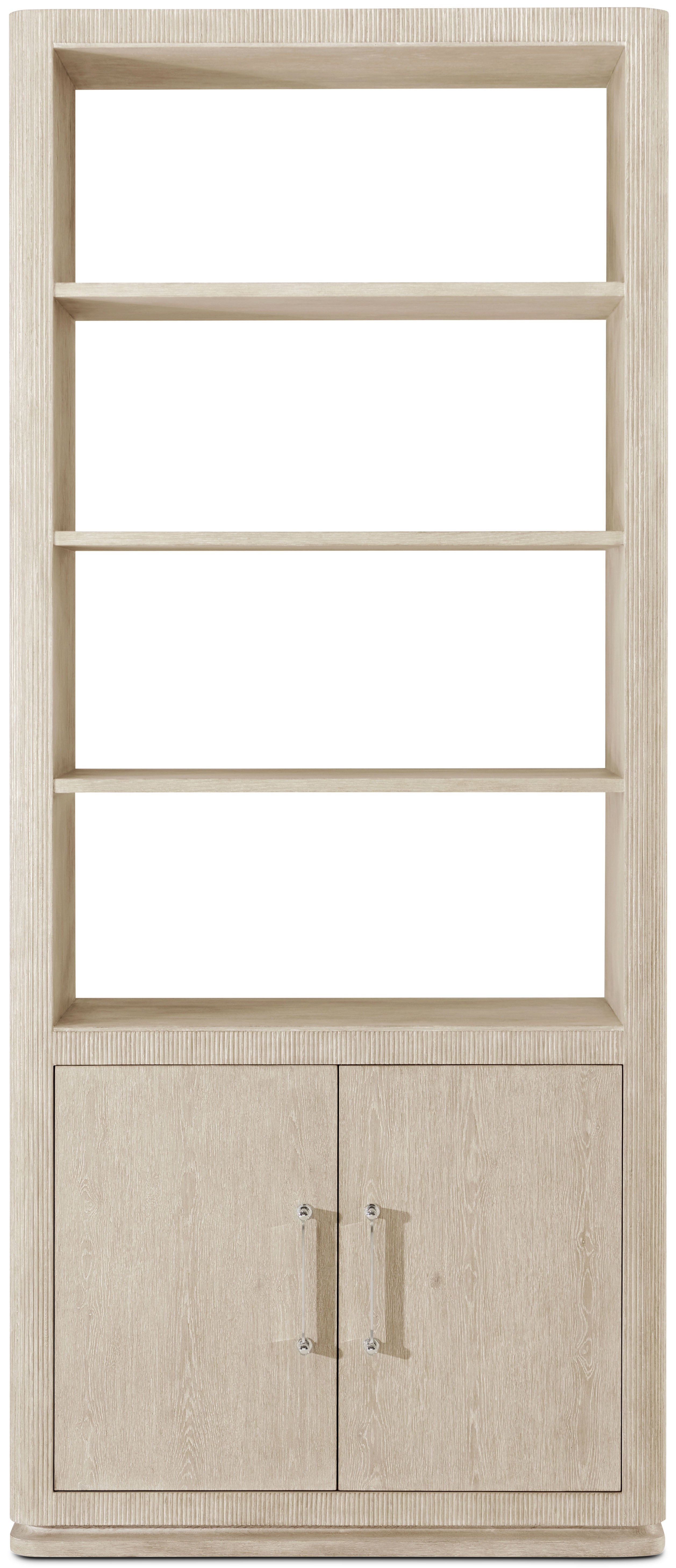 Horizon Etagere in Ash Wood, Oak Veneer, Brass - Theodore Alexander