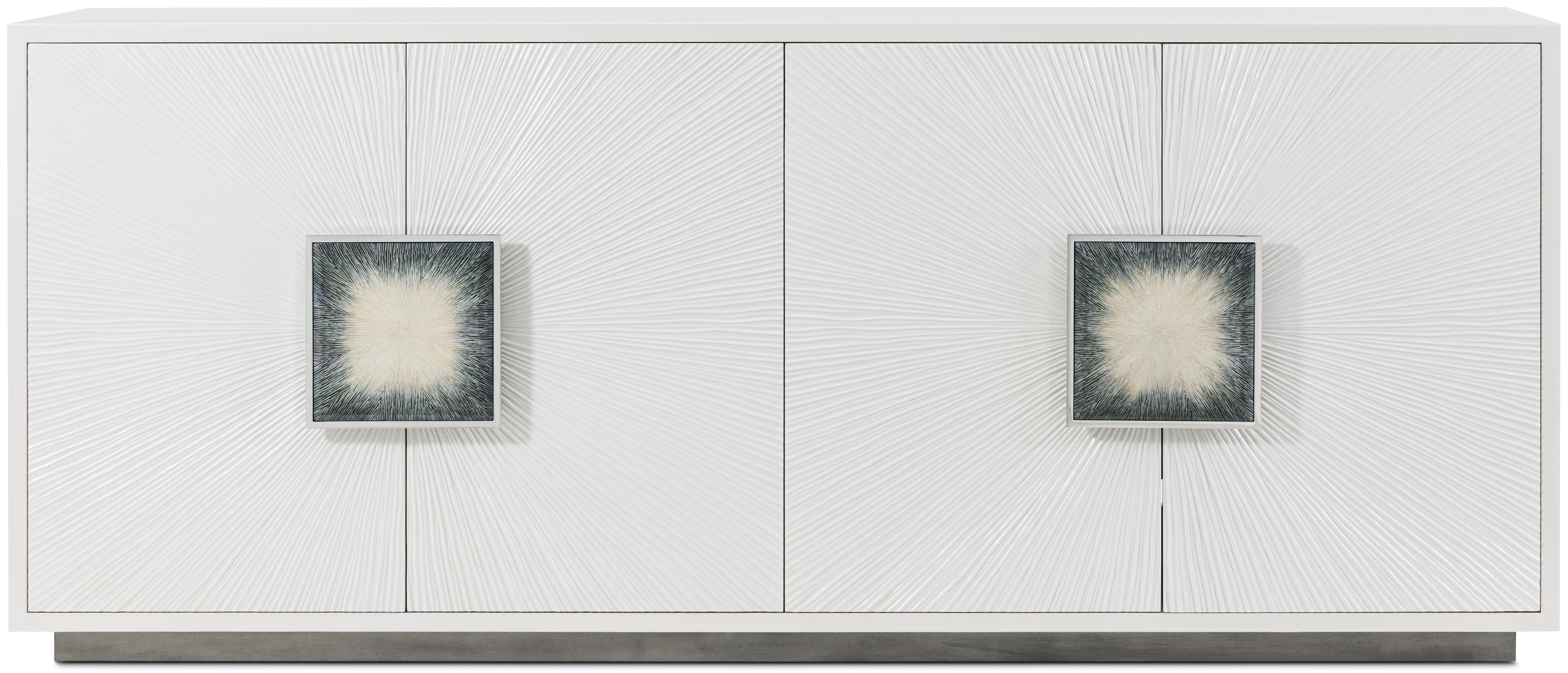 Panos Sideboard in Composite, Stainless Steel - Theodore Alexander