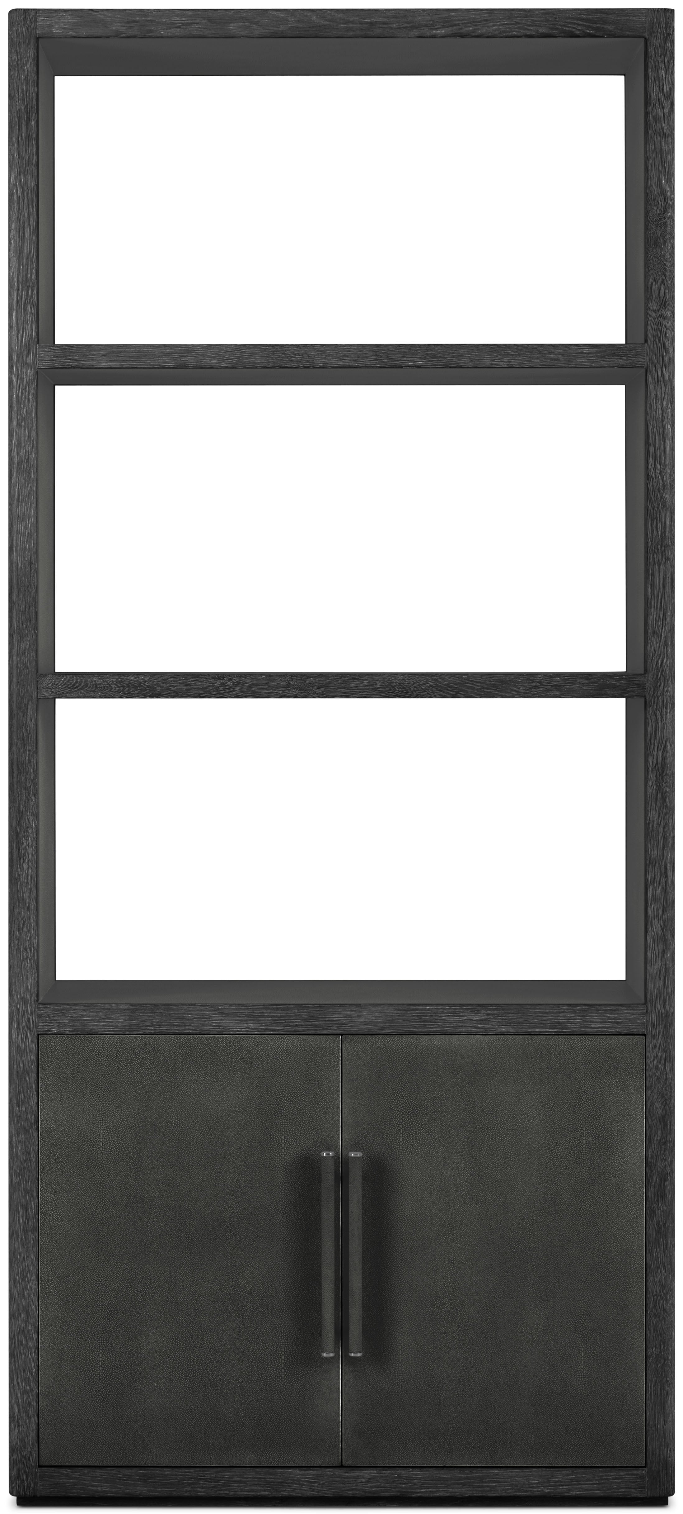 Maxwell Bookcase in Solid Wood, Veneer, Shagreen - Theodore Alexander