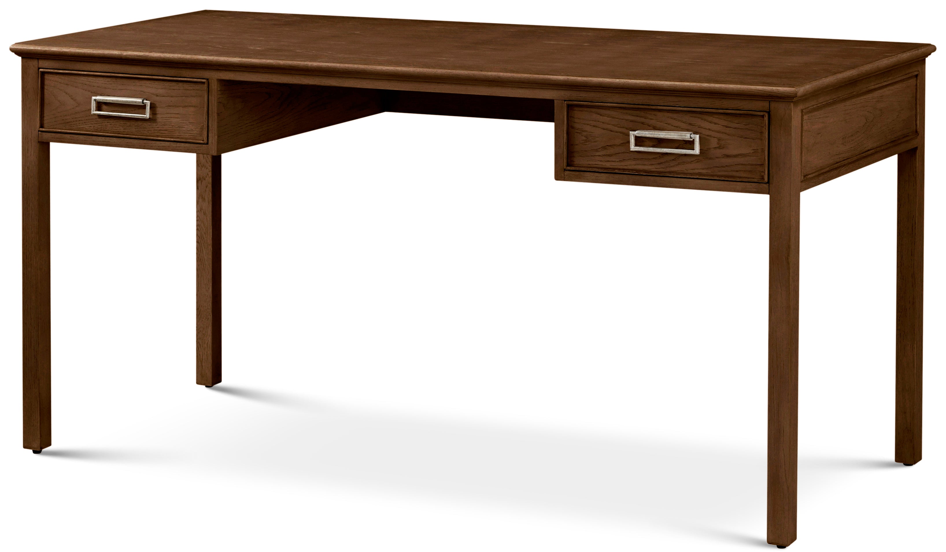Surrey Desk in VCF1883_Brownstone_MCF585.A_Dark_Nickel / Oak Wood, Oak Veneer, Aluminium - Theodore Alexander