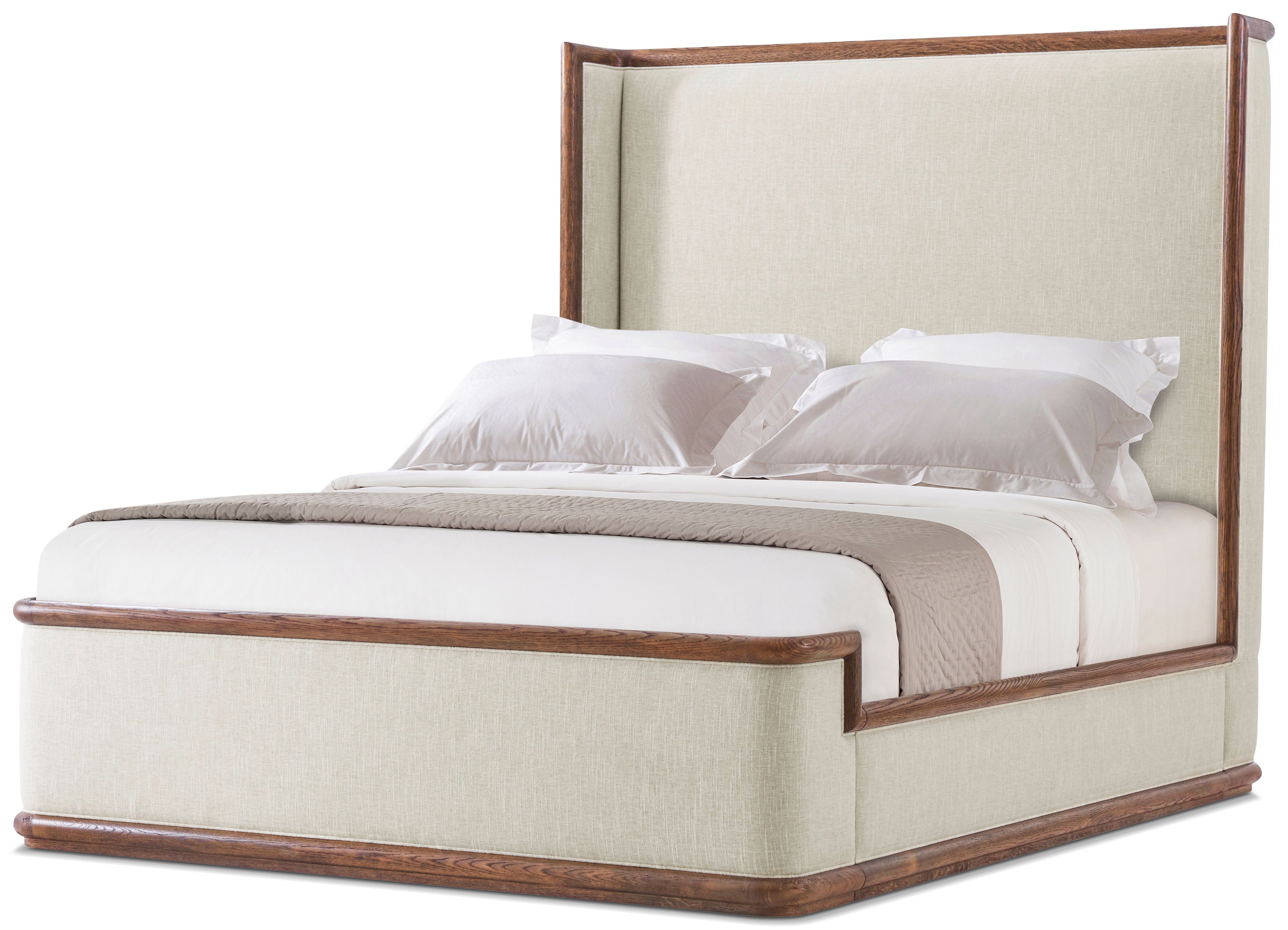 Catalina Upholstered US Queen Bed in PCF1177.1J2G_Earth / Wood - Theodore Alexander