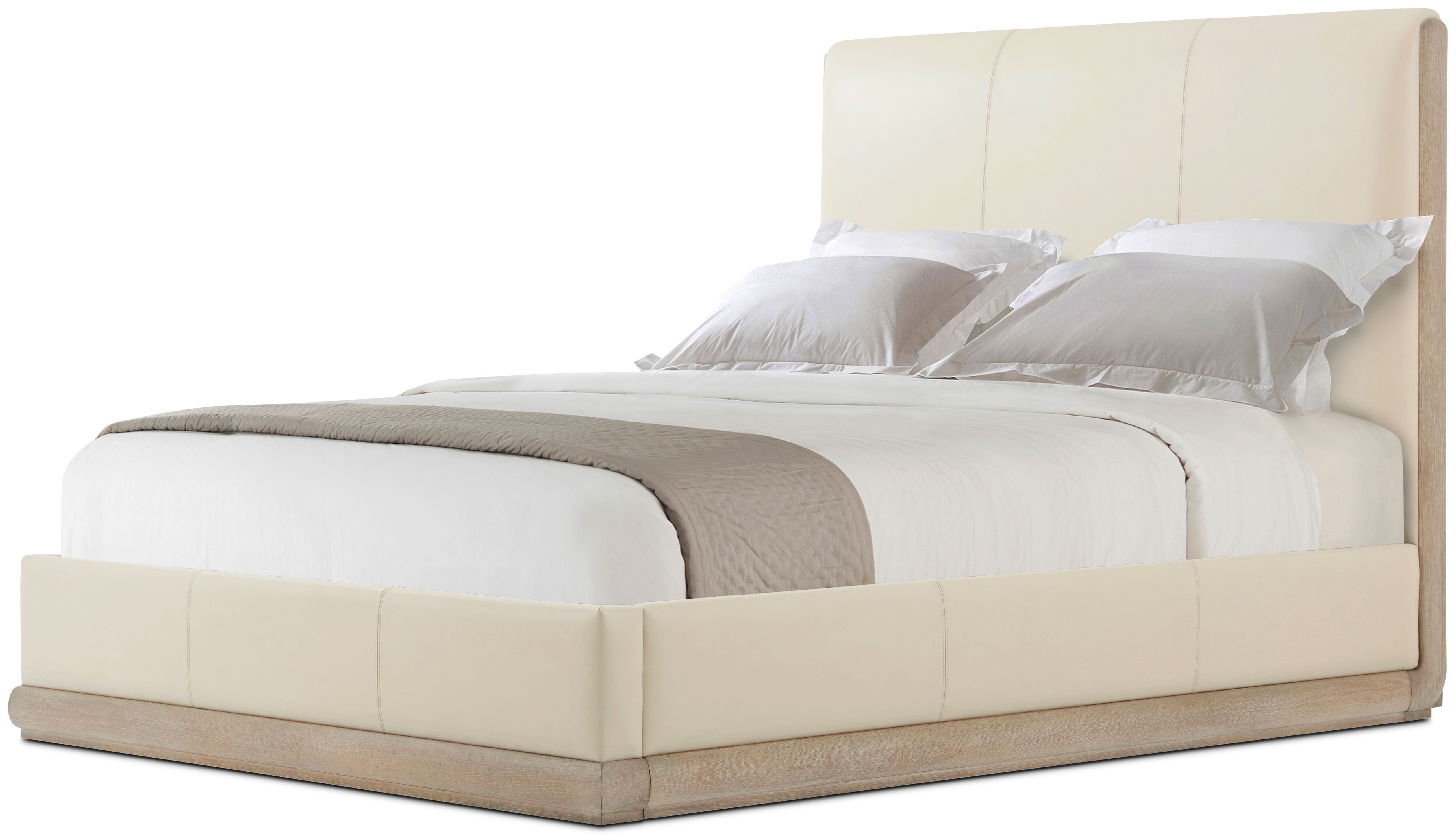 Repose Upholstered US Queen Bed in PCF1175.1K2HA3F_Grey_Oak / Wood - Theodore Alexander