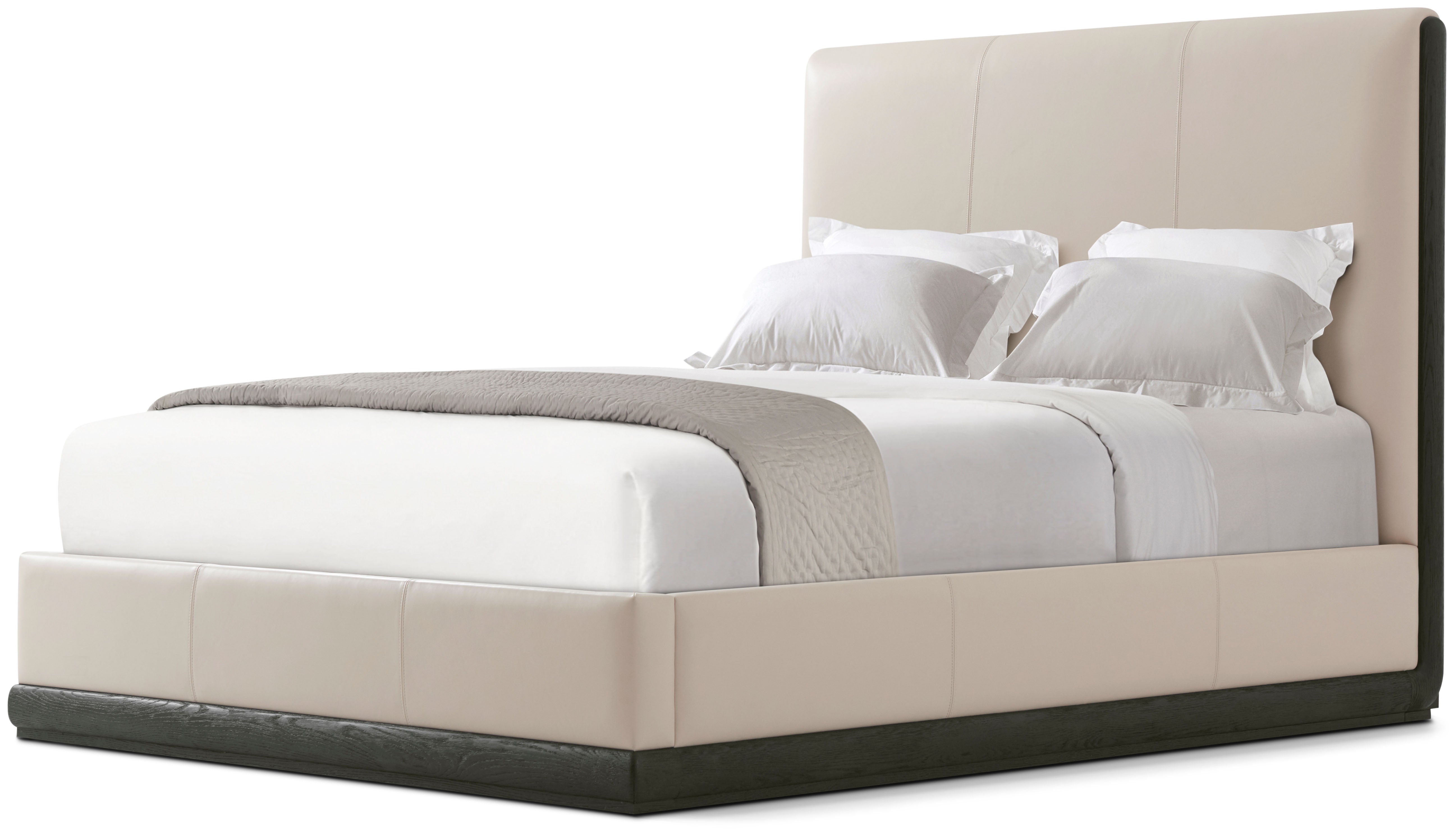 Repose Upholstered US Queen Bed in PCF1186.1L2HA3F_Charcoal_Oak / Wood - Theodore Alexander