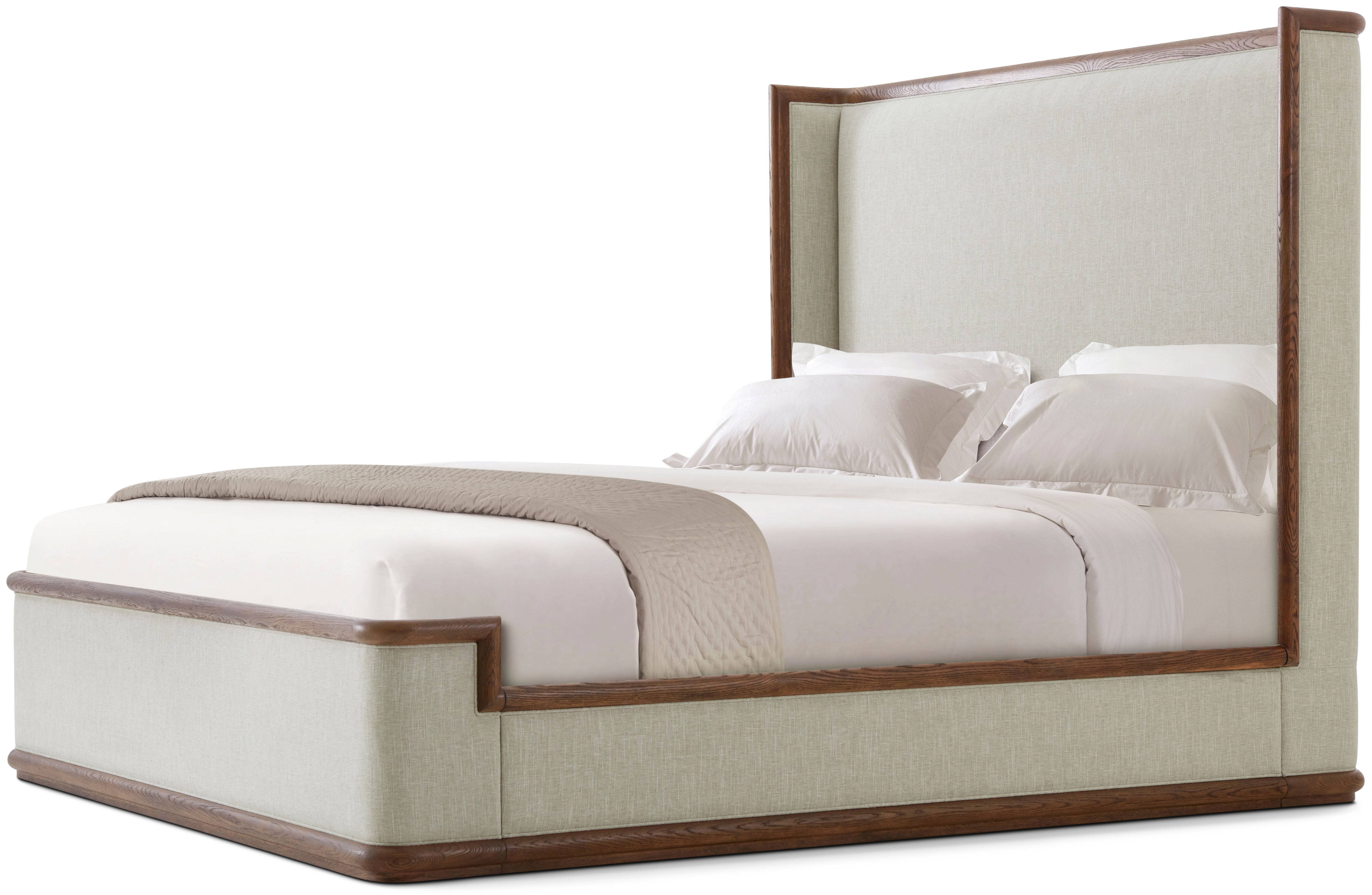 Catalina Upholstered US Queen Bed in PCF1177.1J2G_Earth / Wood - Theodore Alexander