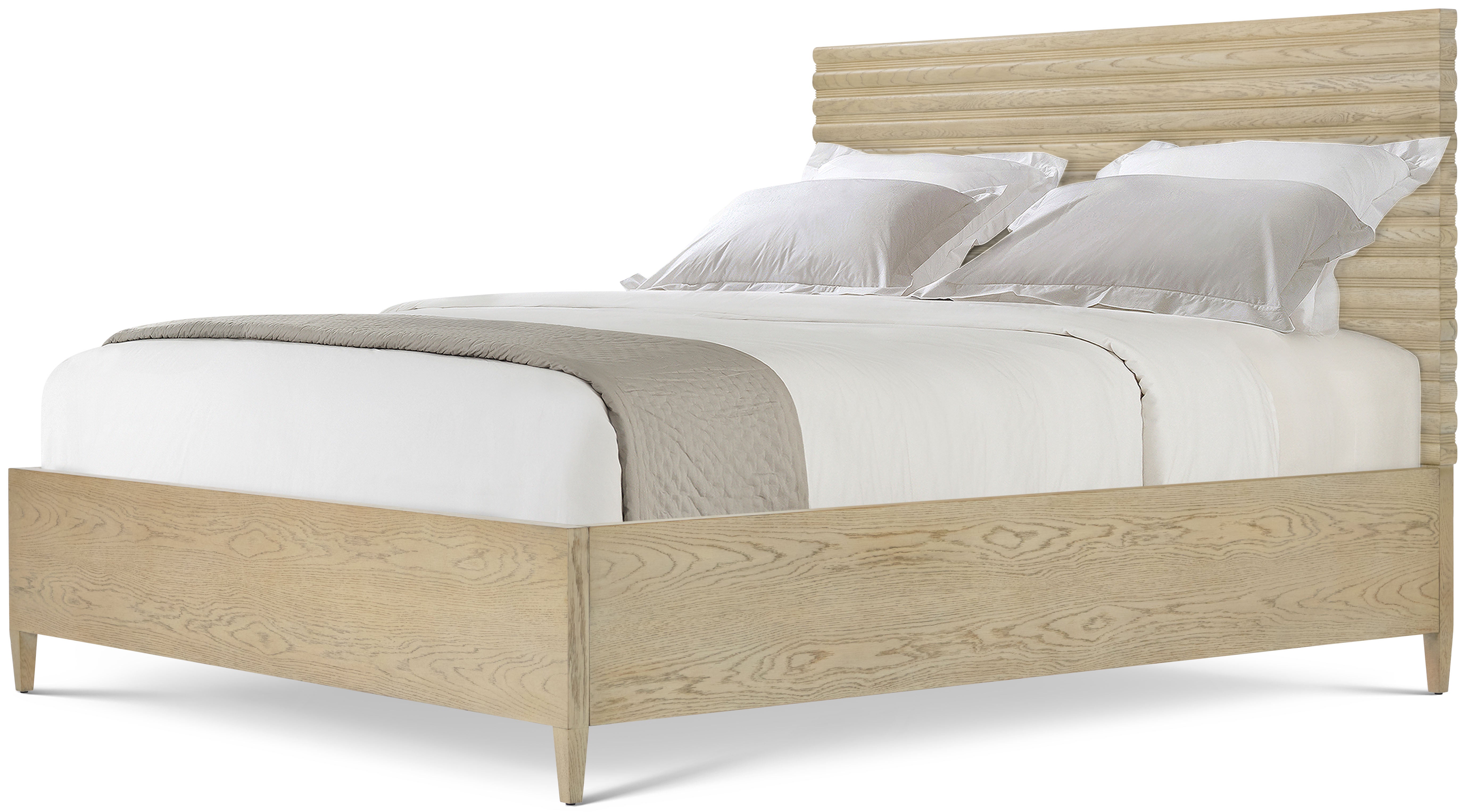 Balboa US King Bed in VCF1882_Coastal_Grey / Oak Wood, Oak Veneer - Theodore Alexander