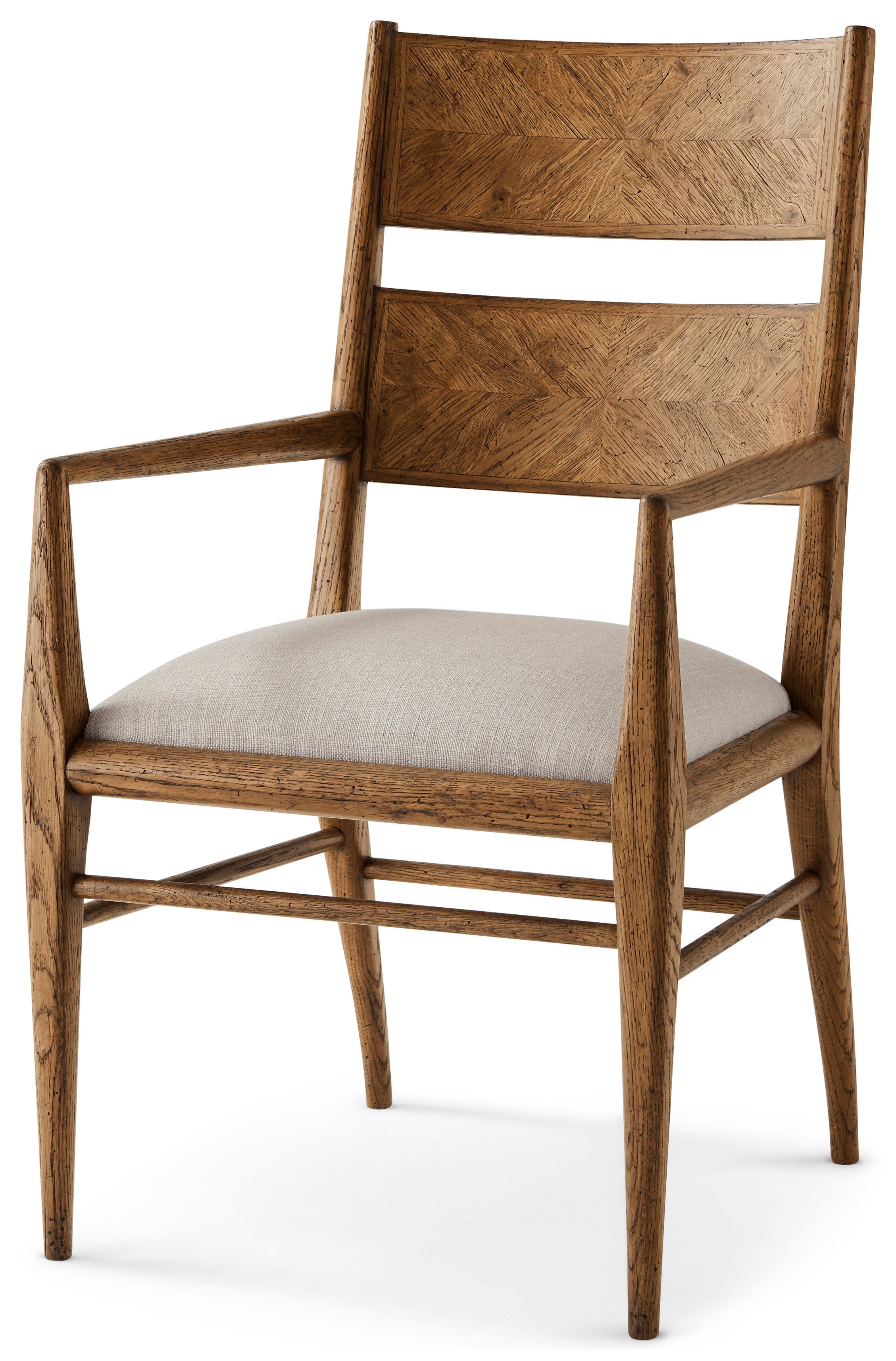 Nova Dining Arm Chair in VCF1671.1C2M3F_Dawn_Finish / Solid Wood, Oak Veneer - Theodore Alexander