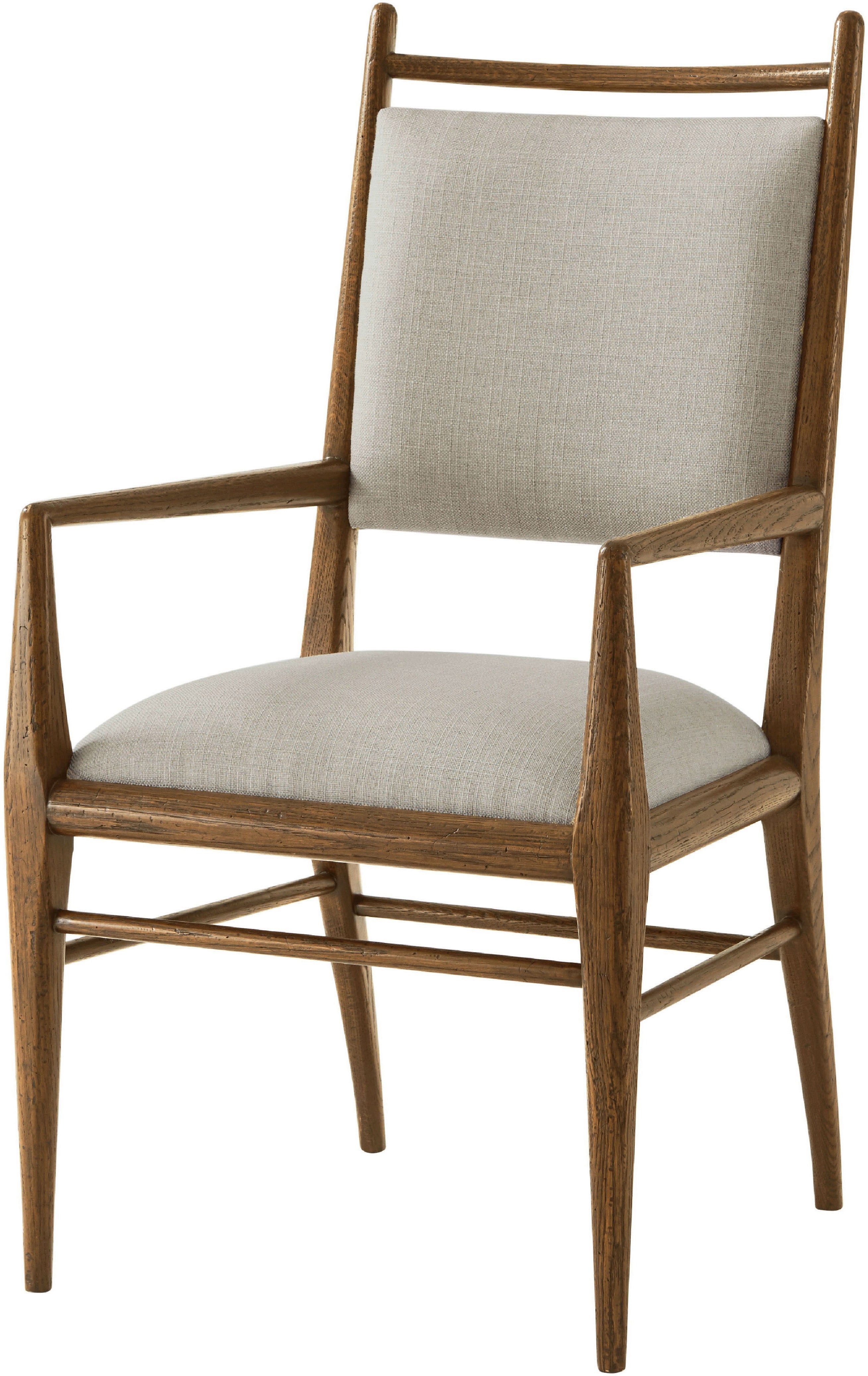 Nova Dining Arm Chair II in VCF1671.1C2M3F_Dawn_Finish / Solid Wood - Theodore Alexander