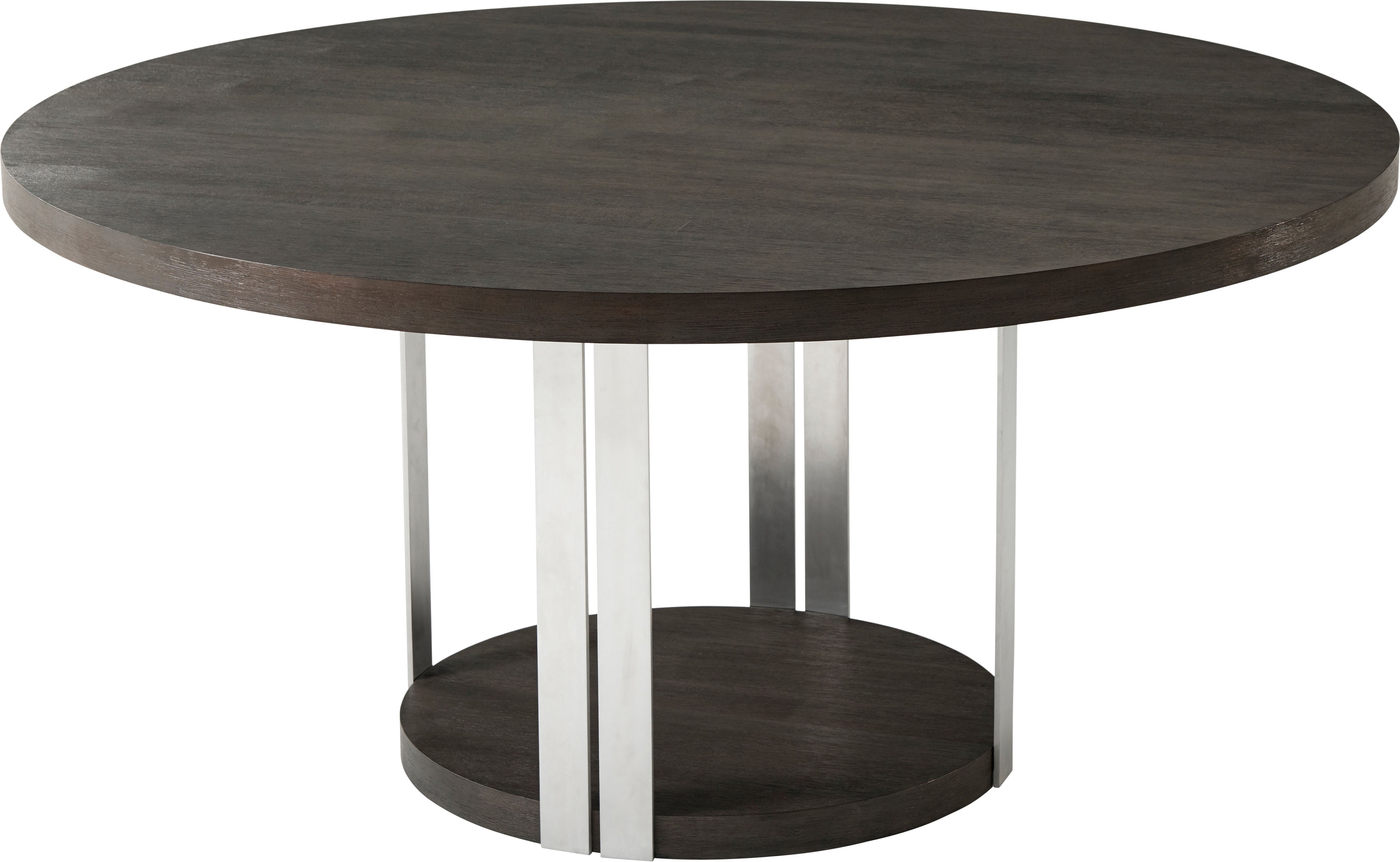 Tambura Dining Table in Lati Veneer, Aluminium - Theodore Alexander