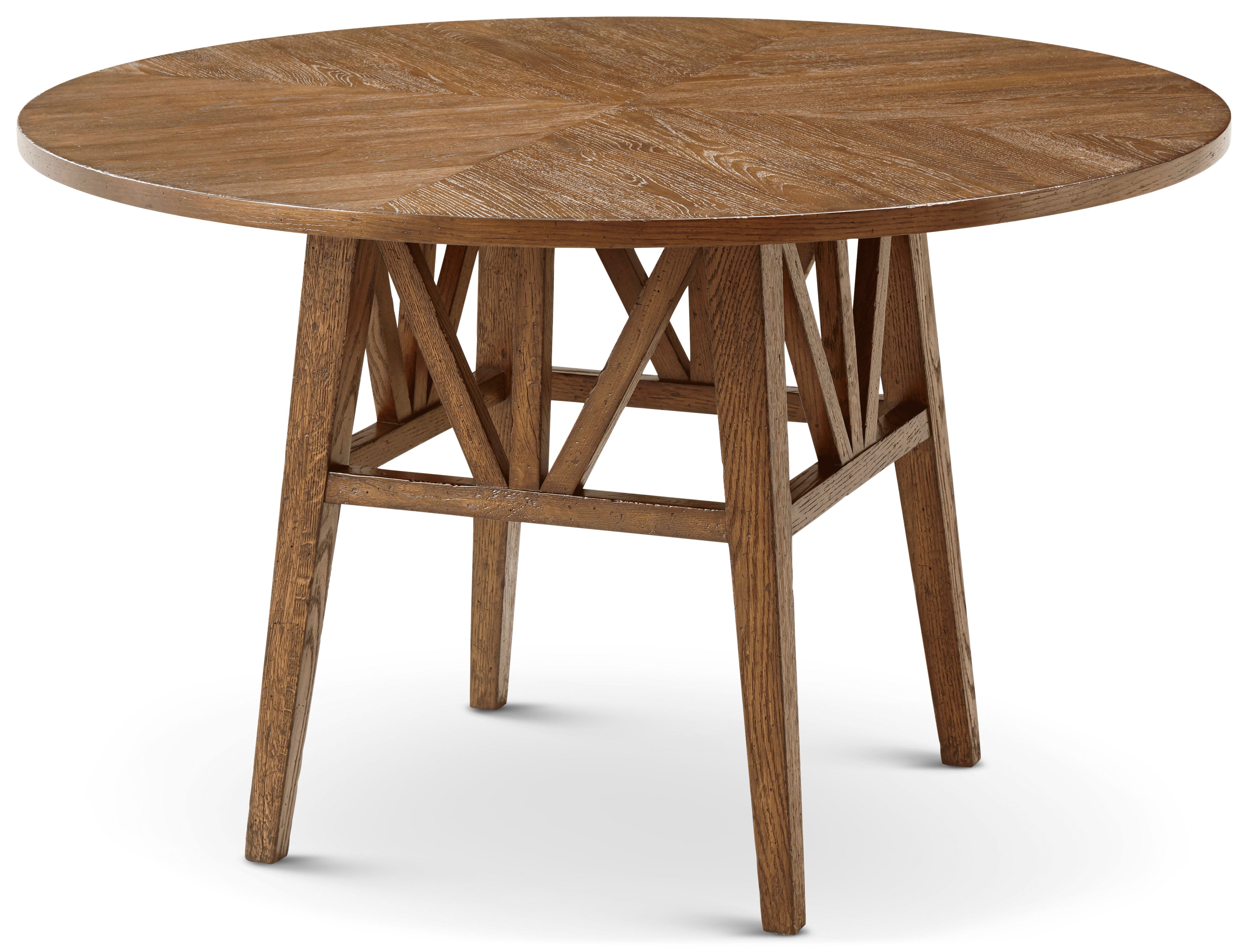 Nova Round Dining Table in VCF1671.1C2M3F_Dawn_Finish / Solid Wood, Veneer - Theodore Alexander