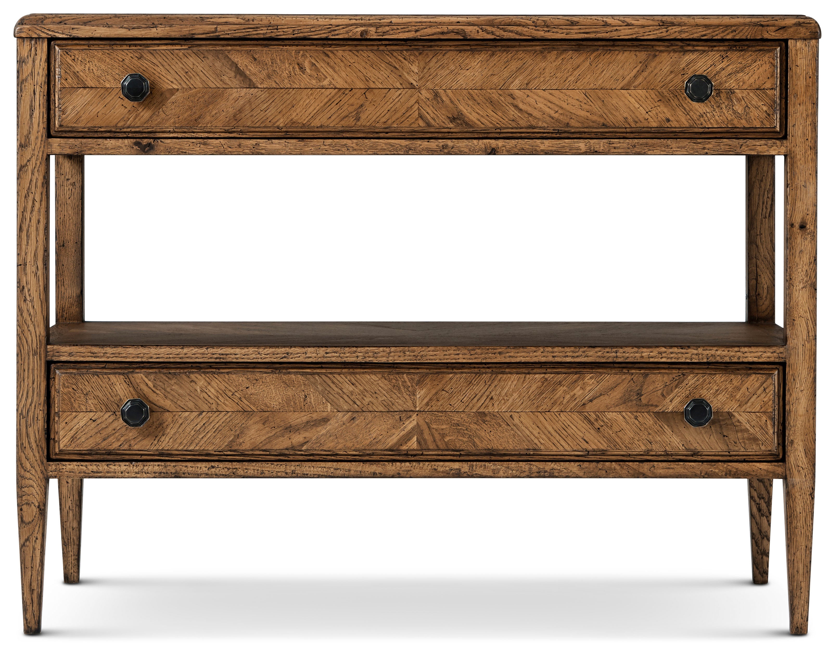 Nova Night Stand in VCF1671.1C2M3F_Dawn_Finish / Oak, Veneer, Aluminium - Theodore Alexander