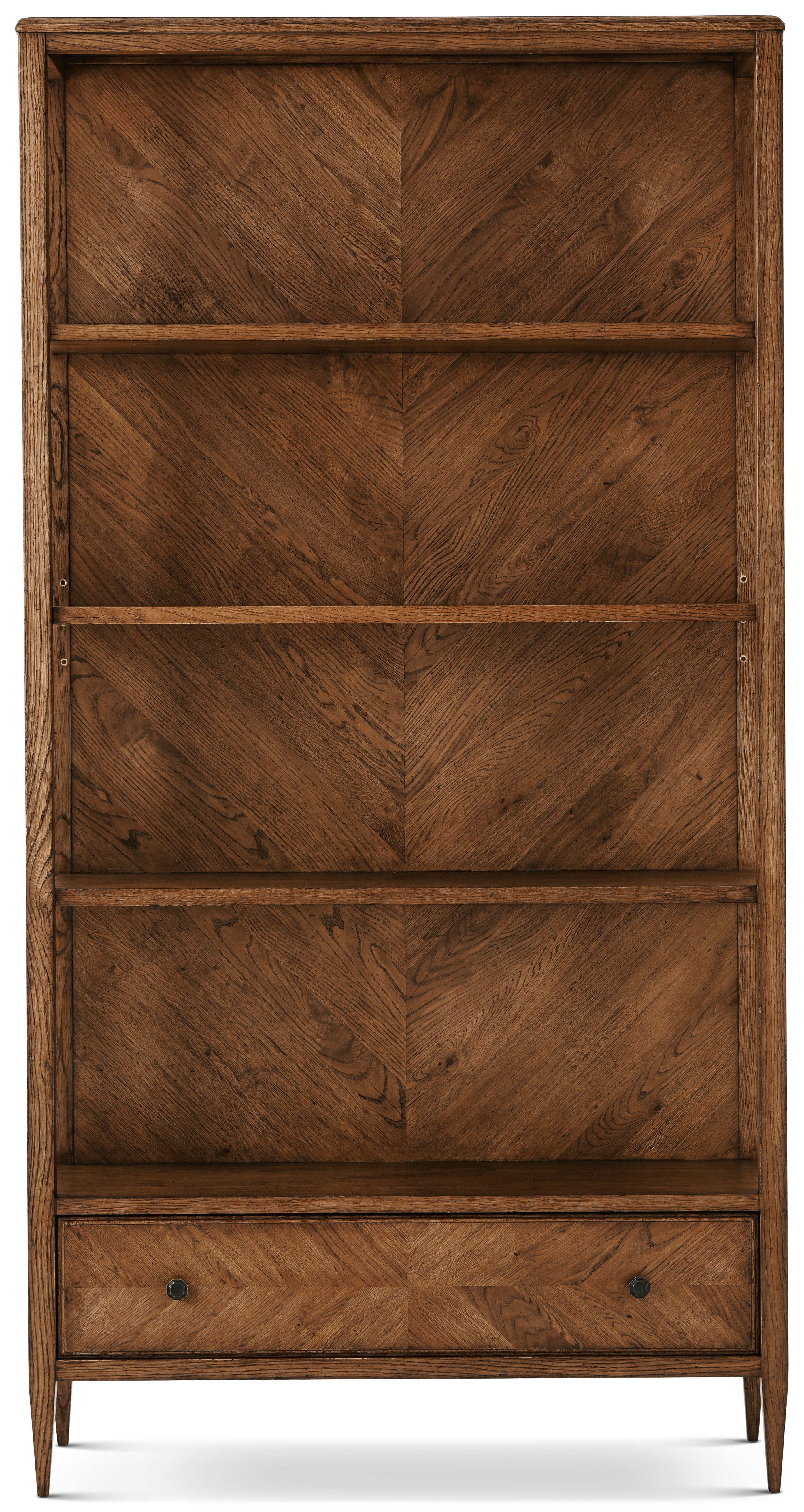 Nova Open Bookcase in VCF1672.1C2M3F_Dusk_Finish / Solid Wood, Veneer, Aluminium - Theodore Alexander