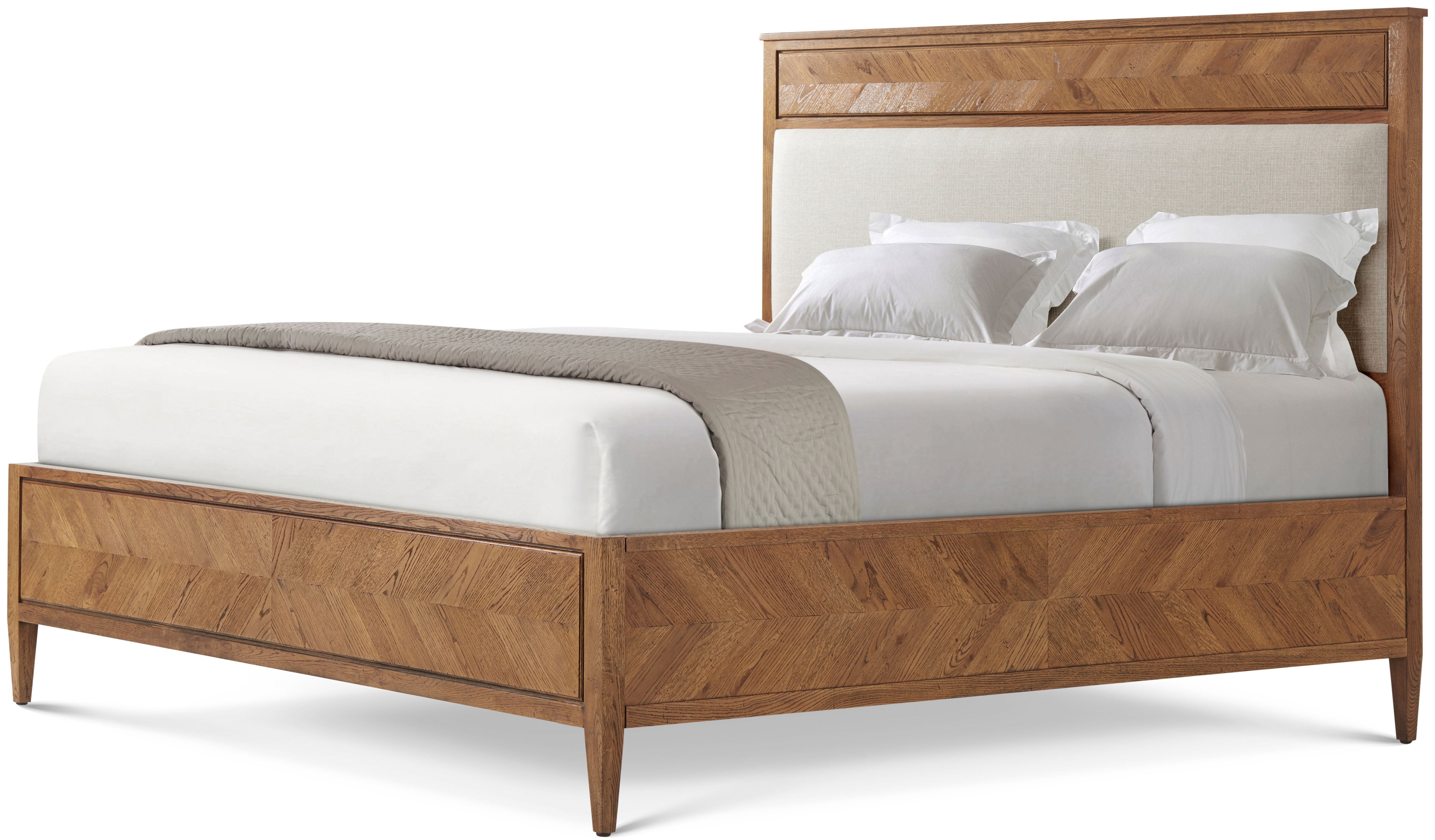 Nova Queen Bed II in VCF1671.1C2M3F_Dawn_Finish / Oak, Veneer - Theodore Alexander